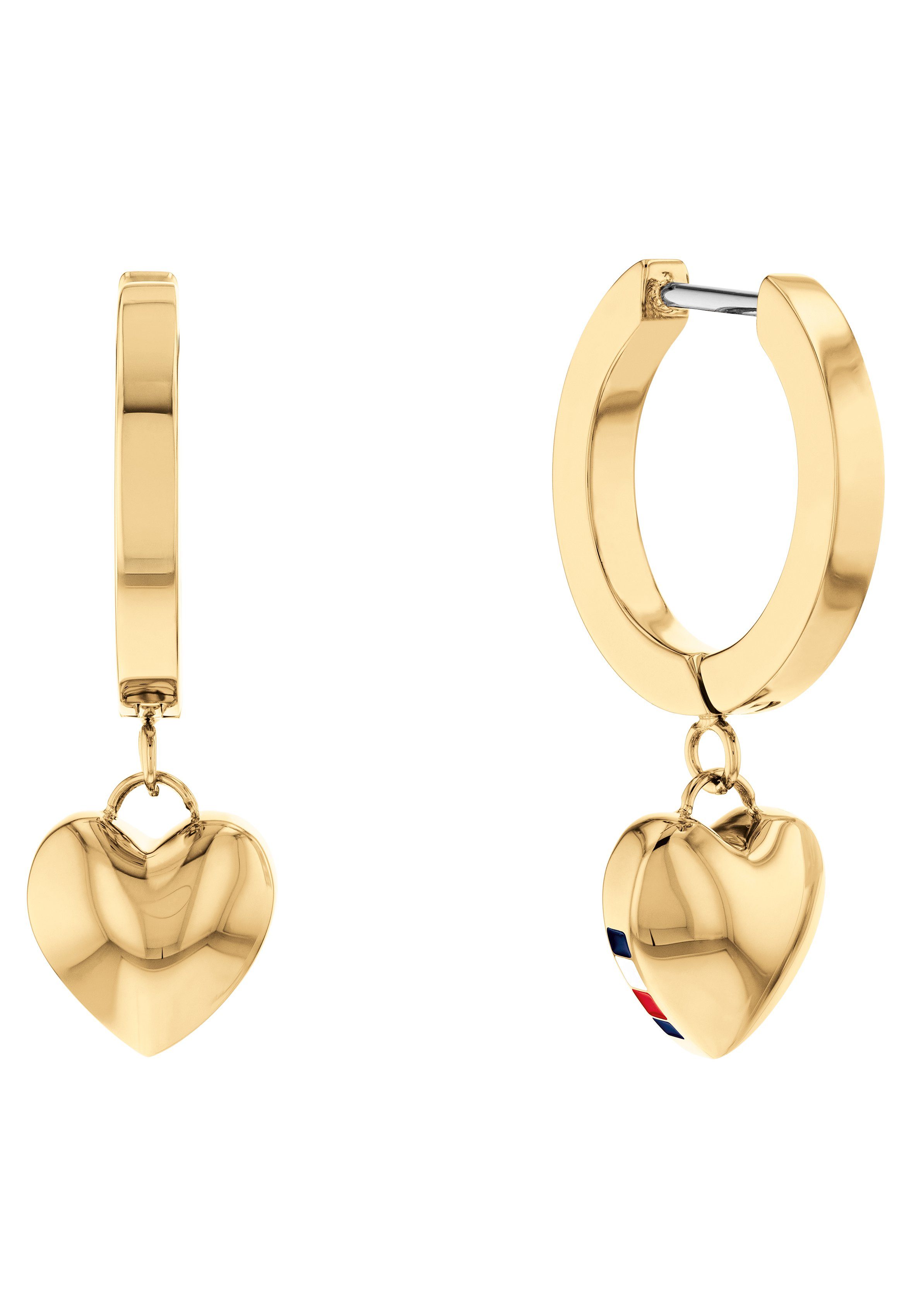 Tommy Hilfiger Paar Creolen Schmuck Edelstahl Ohrschmuck Ohrringe, mit Zirkonia (synth)