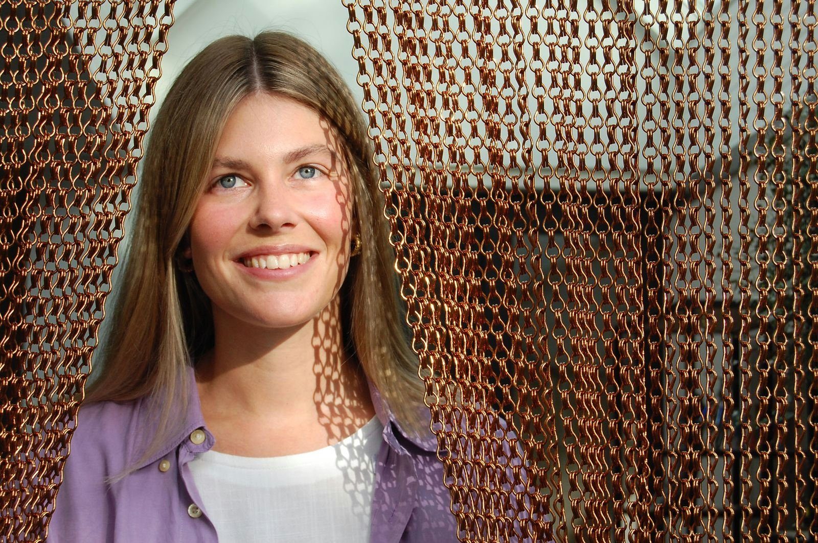 La Tenda Türvorhang ALUSAX 3 Kettenvorhang braun, Hakenaufhängung, transparent, 90 x 210 cm, Aluminium - Länge und Breite individuell kürzbar