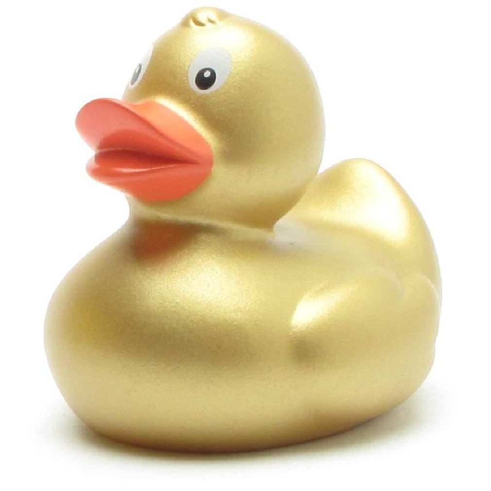 Duckshop Badespielzeug Quietscheentchen gold 6 cm - Badeente | Badewannenspielzeug