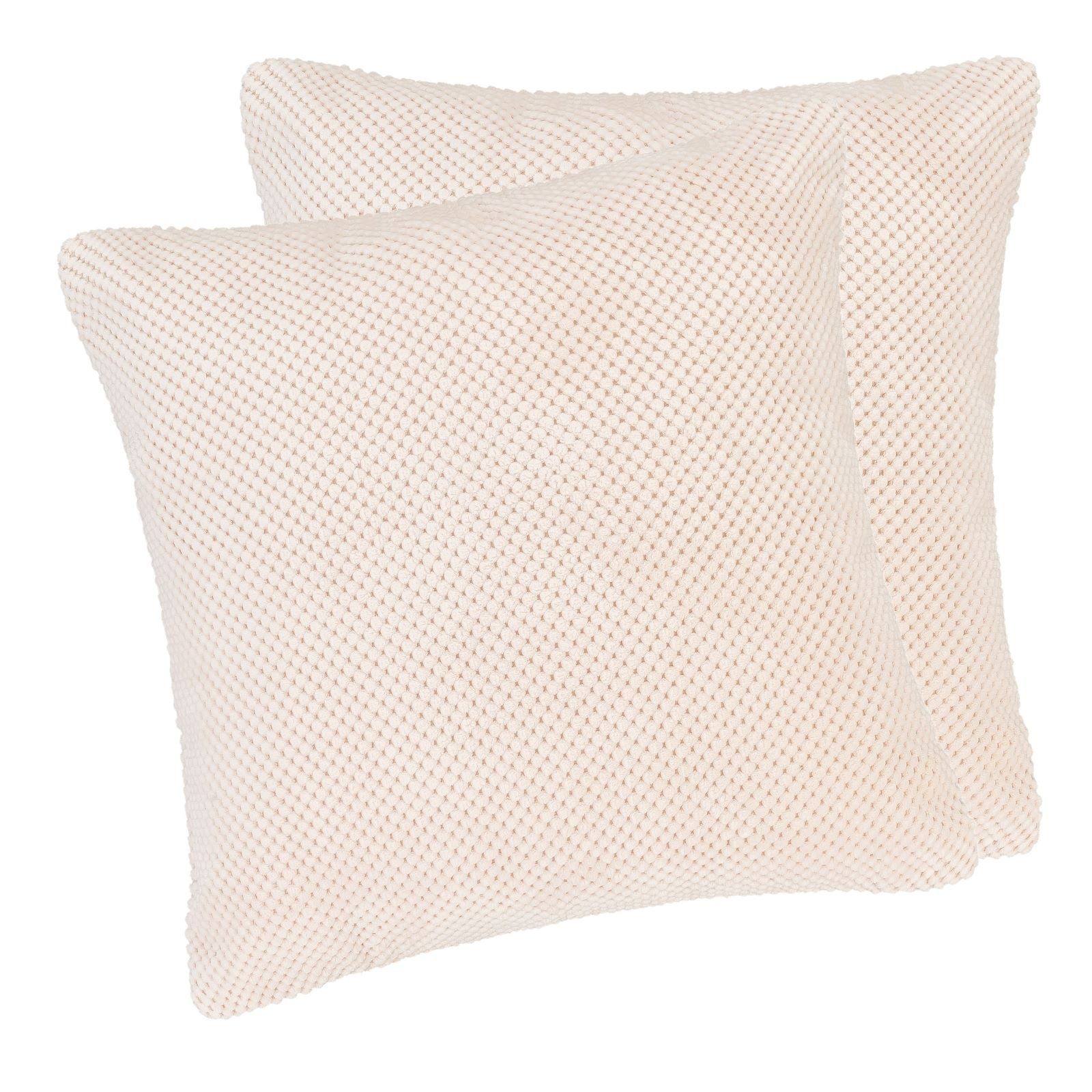 MOON Heimtextilien Kissenhüllen 2er Pack Kissenbezug - Serie Piano, Noppen-Struktur