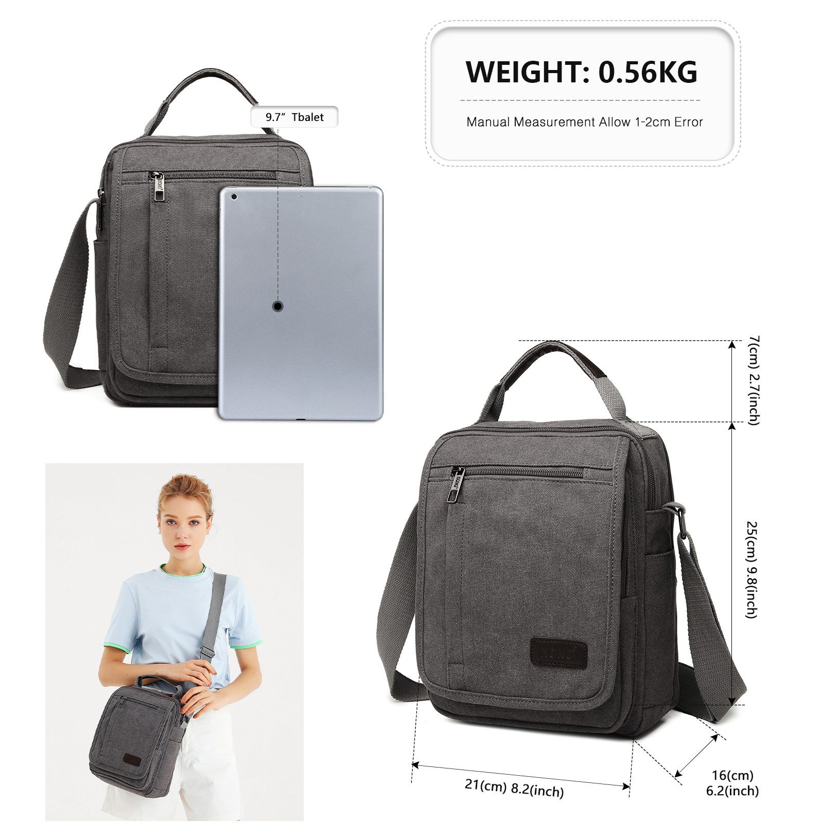 KONO Messenger Bag Langlebige Umhängetasche aus günstig online kaufen