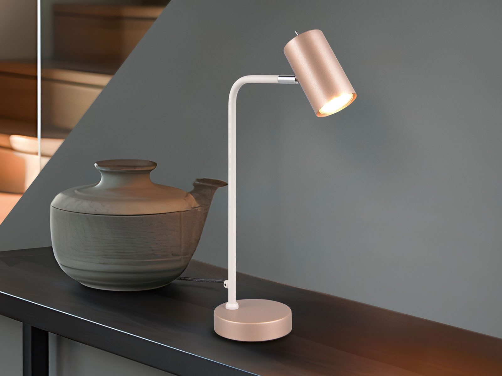 TRIO Leuchten LED Schreibtischlampe, Dimmfunktion, LED wechselbar, Warmweiß günstig online kaufen