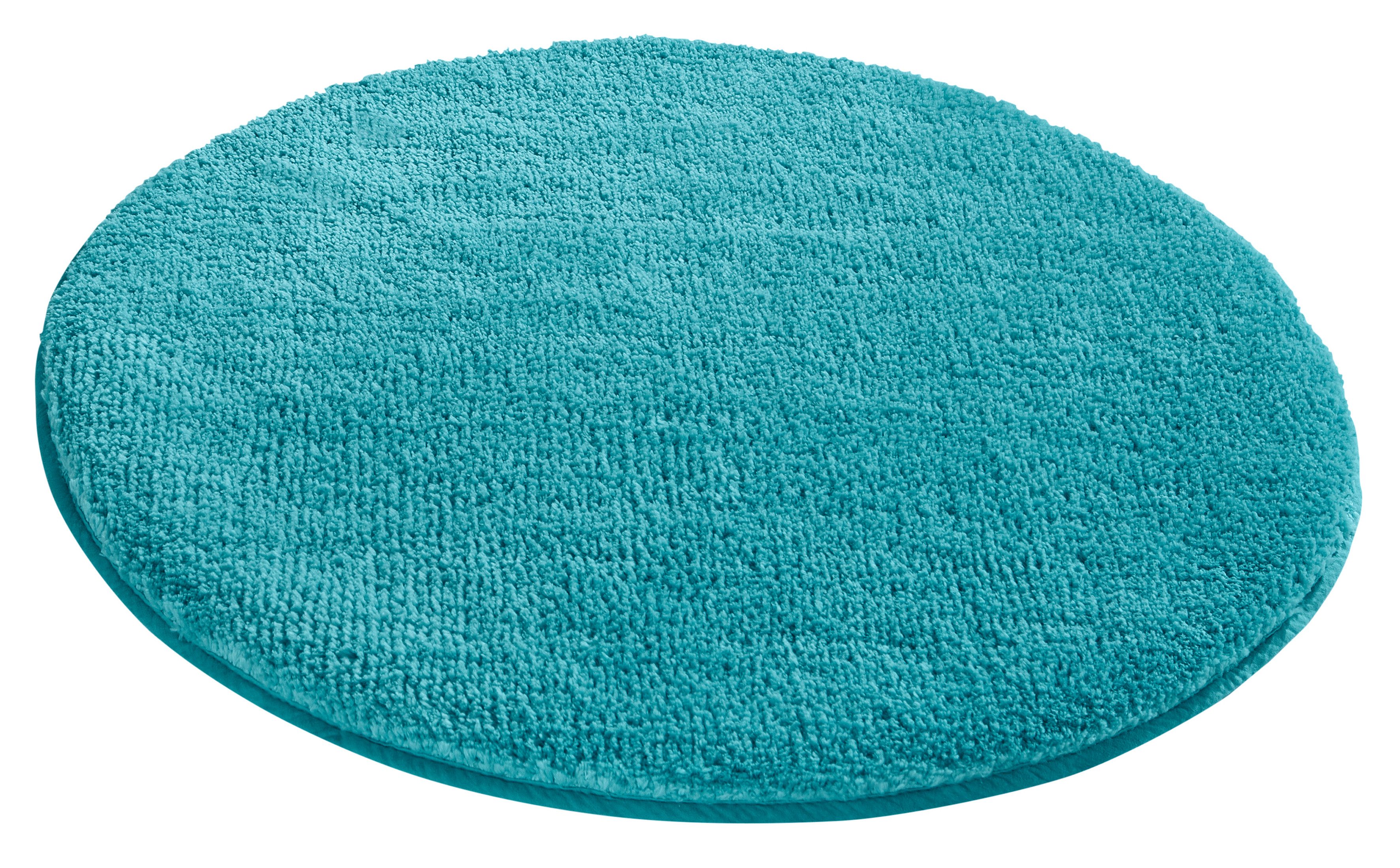 OTTO home Badematte Vanessa, Badvorleger, Badezimmer Teppich, Höhe 10 mm, rutschhemmend beschichtet, fußbodenheizungsgeeignet, schnell trocknend, strapazierfähig, Polyester, rund, Badteppich, weiche Haptik, unifarben