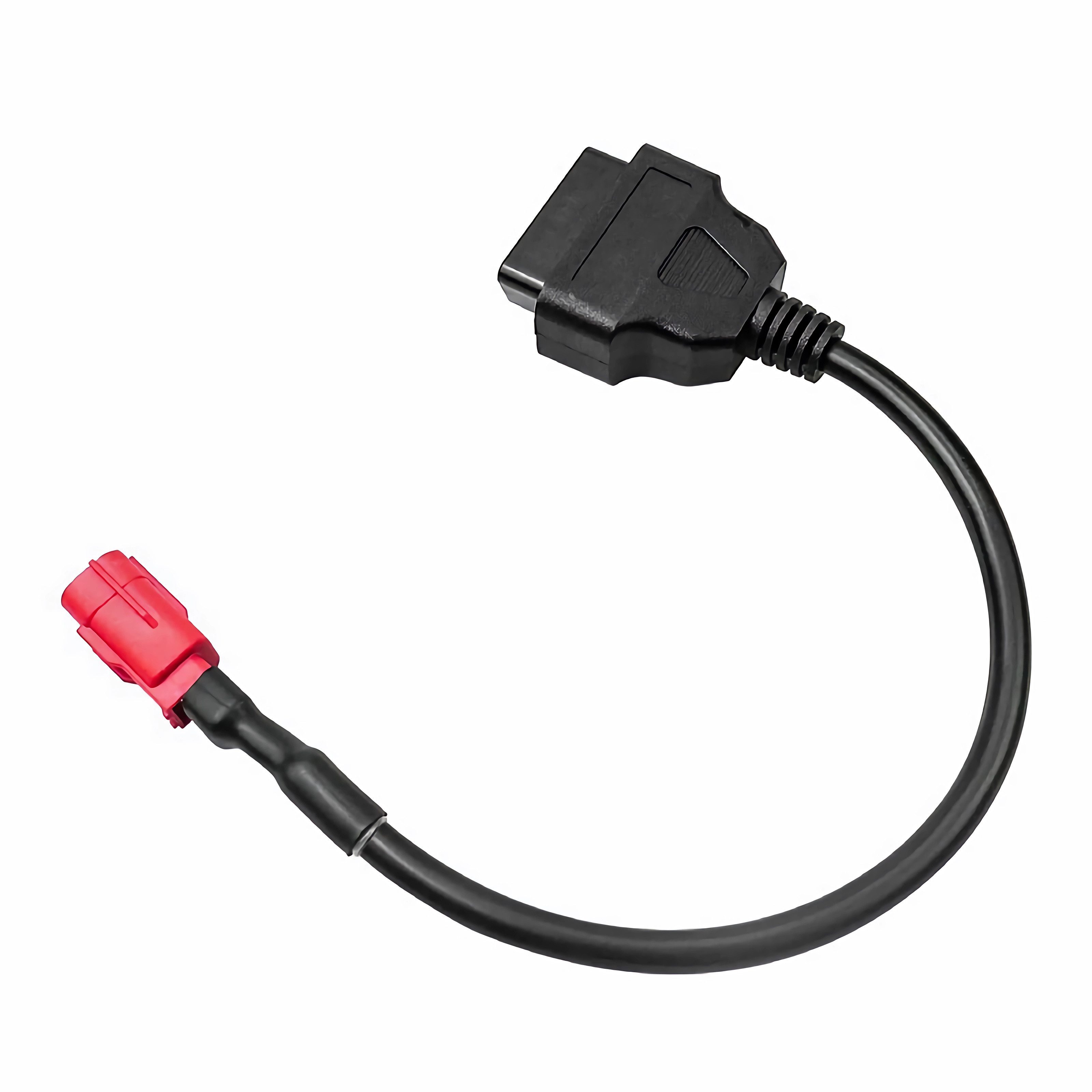 Bolwins P17 OBD zu OBD2 Adapter 6pin zu 16pin Diagnose für Honda Suzuki Yamaha Elektro-Kabel, OBD1 6-Pin Stecker für Honda, Suzuki, Yamaha, Ducati, Vespa, KTM, OBD2 16-Pin Normbuchse (33 cm), Plug & Play Adapterkabel für 6-Pin auf OBD2 Diagnose