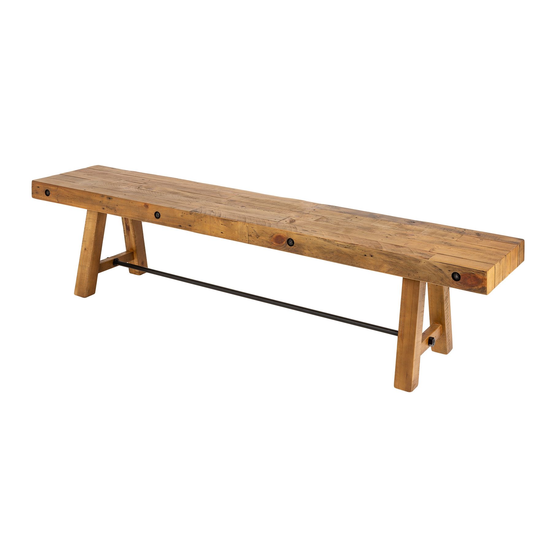 riess-ambiente Sitzbank FINCA 165cm vintage braun, Holzbank · recyceltes Massivholz · Esszimmer · Pinienholz