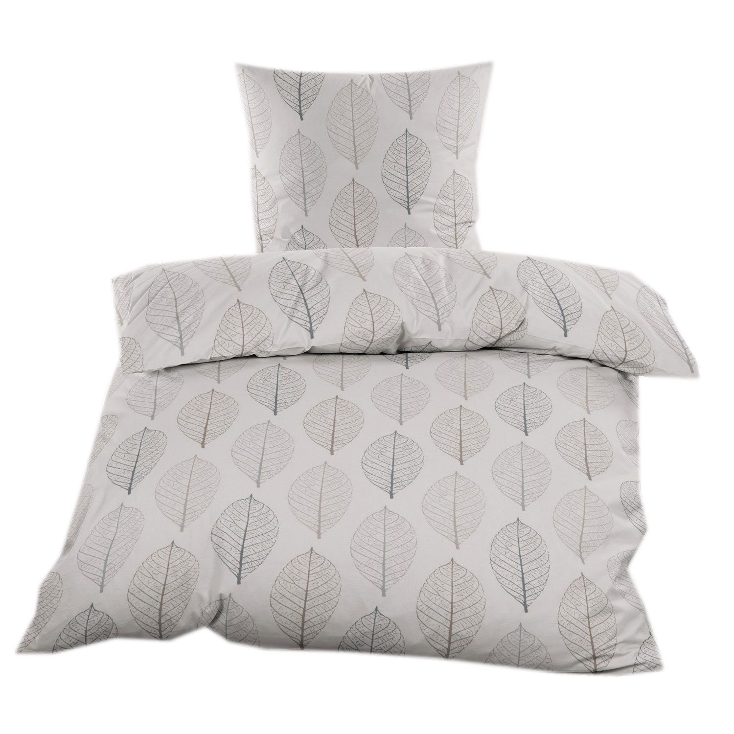 Casa Colori Bettwäsche Biber 135x200 cm 100% Baumwolle mit Reißverschluss, günstig online kaufen