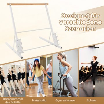 COSTWAY Balancetrainer, freistehend Ballettstangen mit Rollen