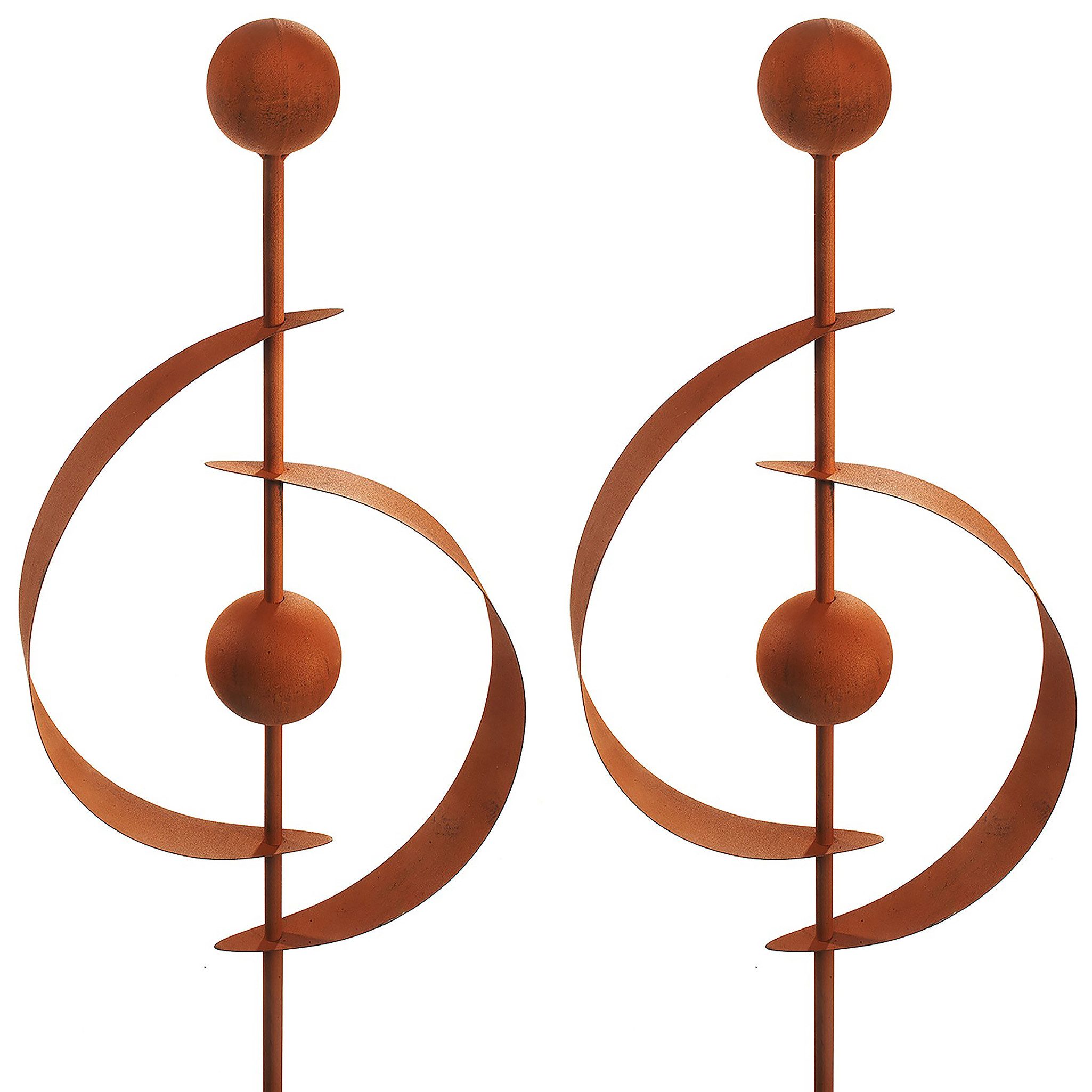 Kobolo Gartenstecker Dekostecker RUSTY SATURN in Rostoptik S/2 (2 Stück)