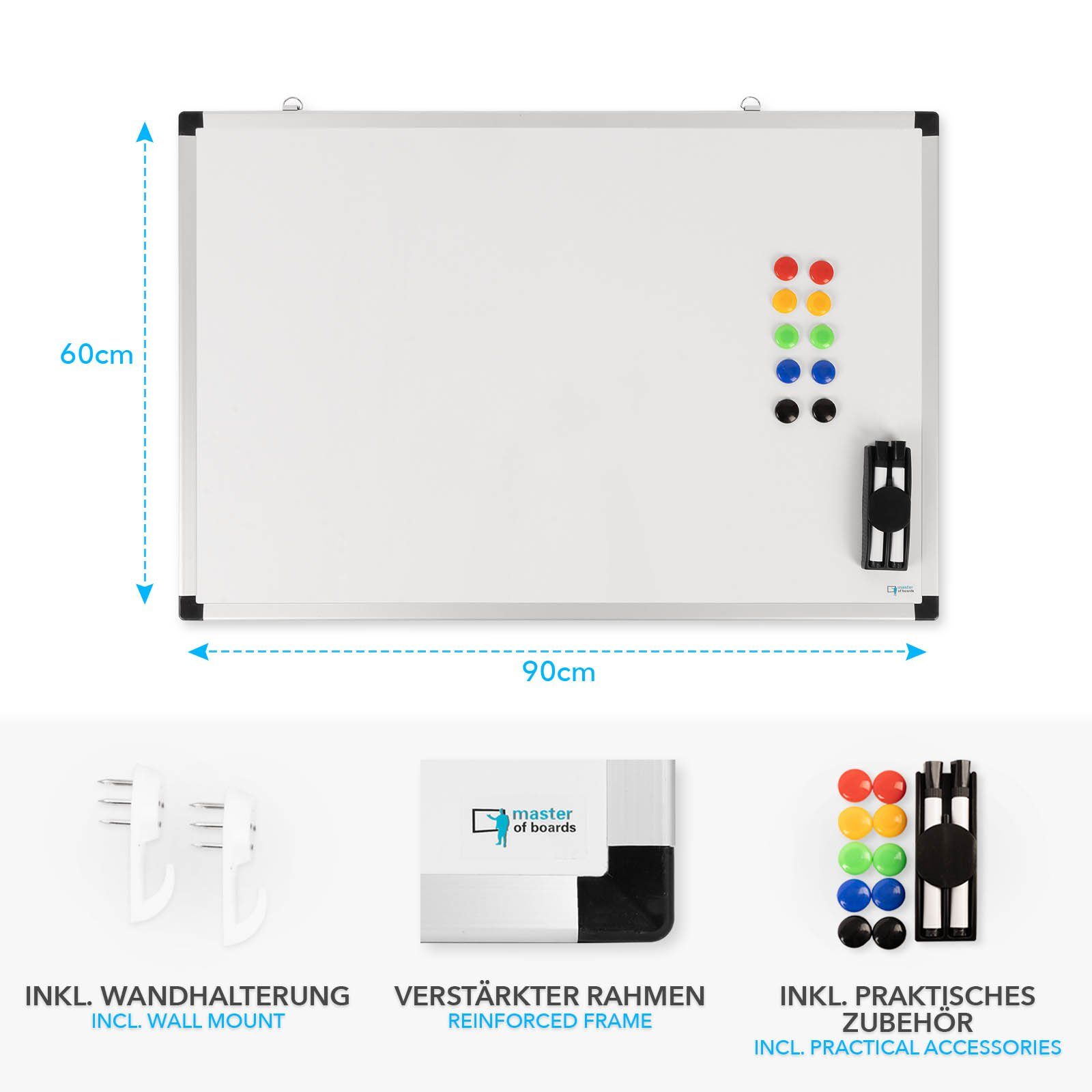 Kubus Wandtafel speziallackierte Whiteboard mit Stiftablage, günstig online kaufen