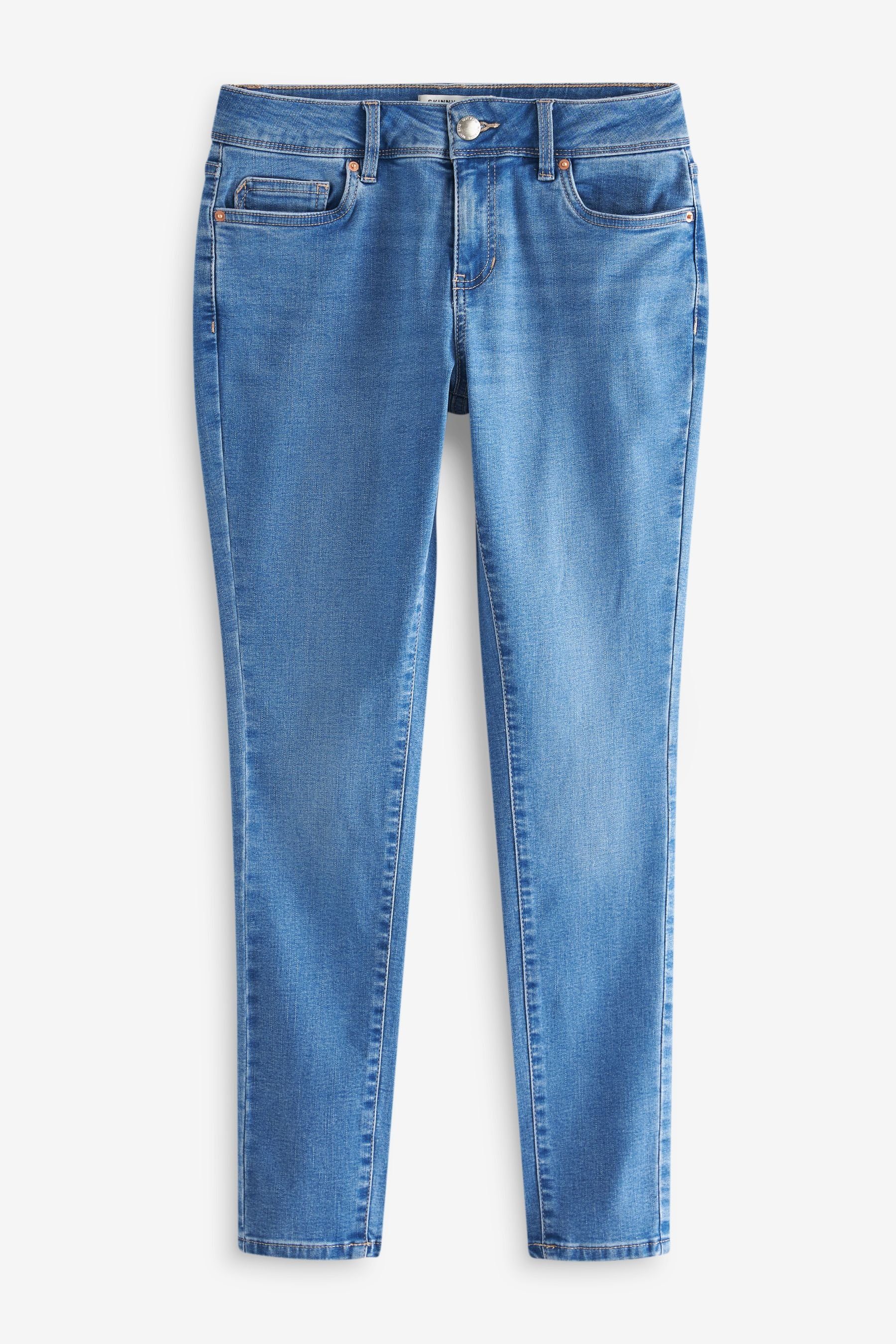 Blue Skinny-fit-Jeans Jeans Mid Skinny Low Next Rise (1-tlg)