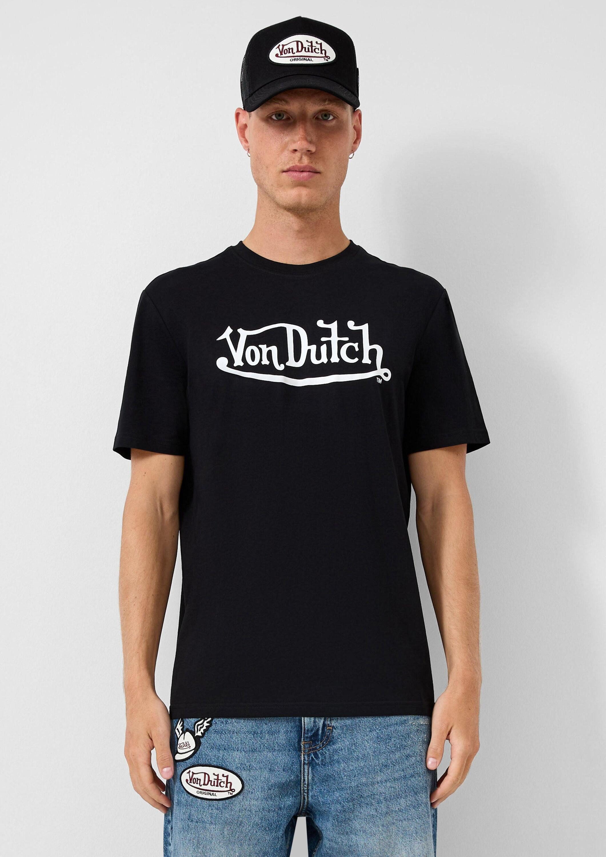 QS Kurzarmshirt T-Shirt Rundhals T-Shirt mit Frontdruck, QS x Von Dutch