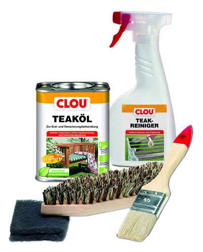 CLOU Clou Teakholz Pflege SET Holzpflegeöl