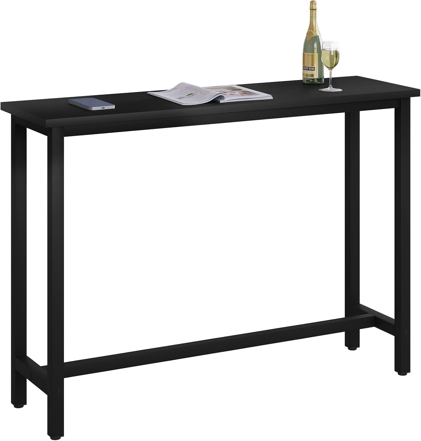 Woltu Bartisch (1-St), Metallgestell, Tischplatte aus MDF, 140x40x100cm