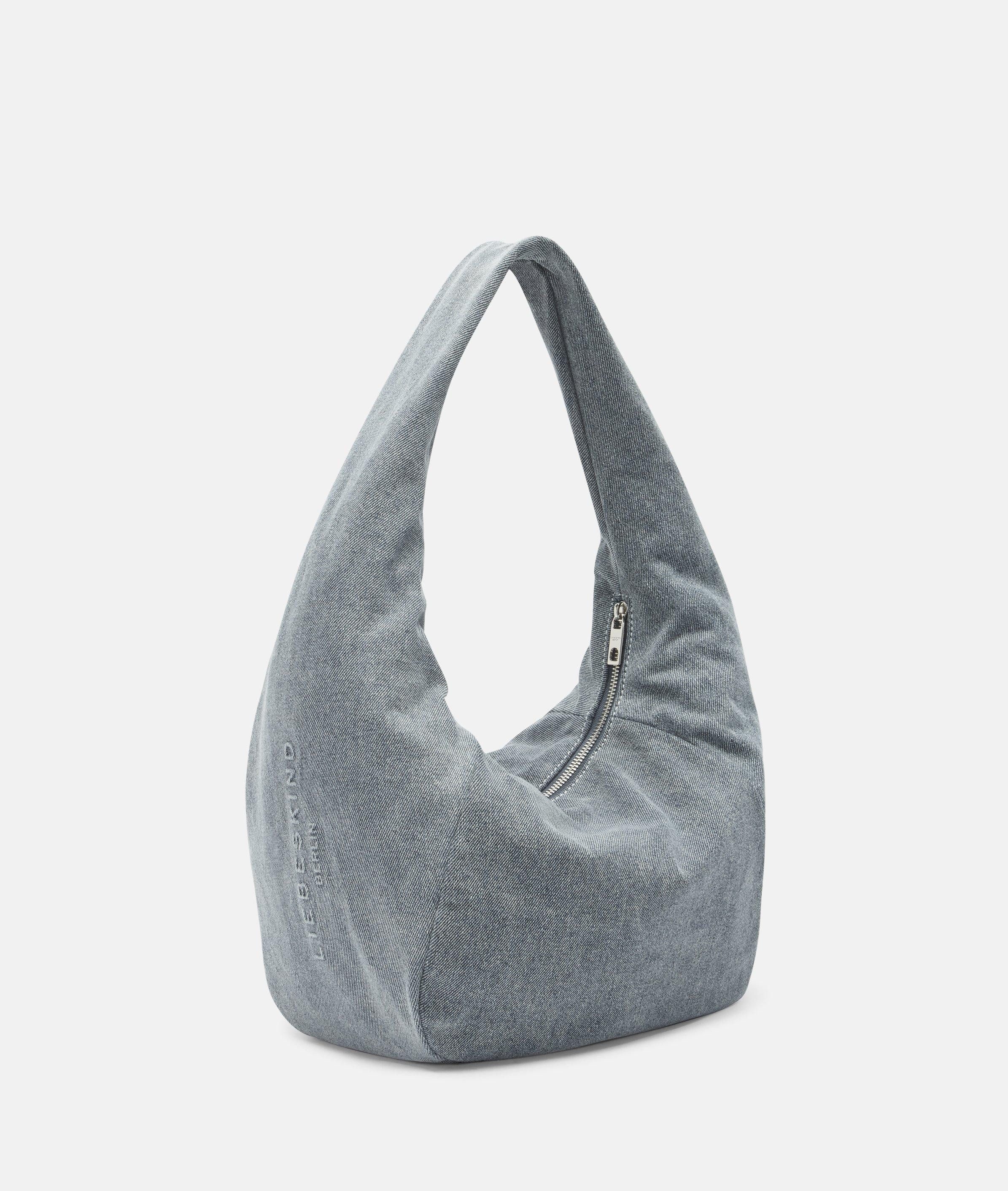 Liebeskind Berlin Schultertasche Farrah Hobo M, Mittelgroße Hobo-Bag aus Denim