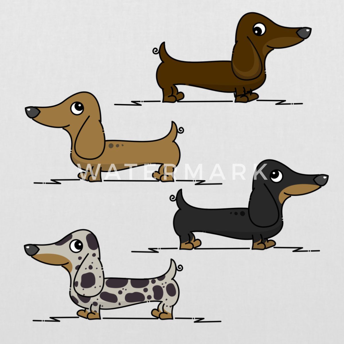Spreadshirt Henkeltasche Dackel Dackeln Hund Geschenk günstig online kaufen