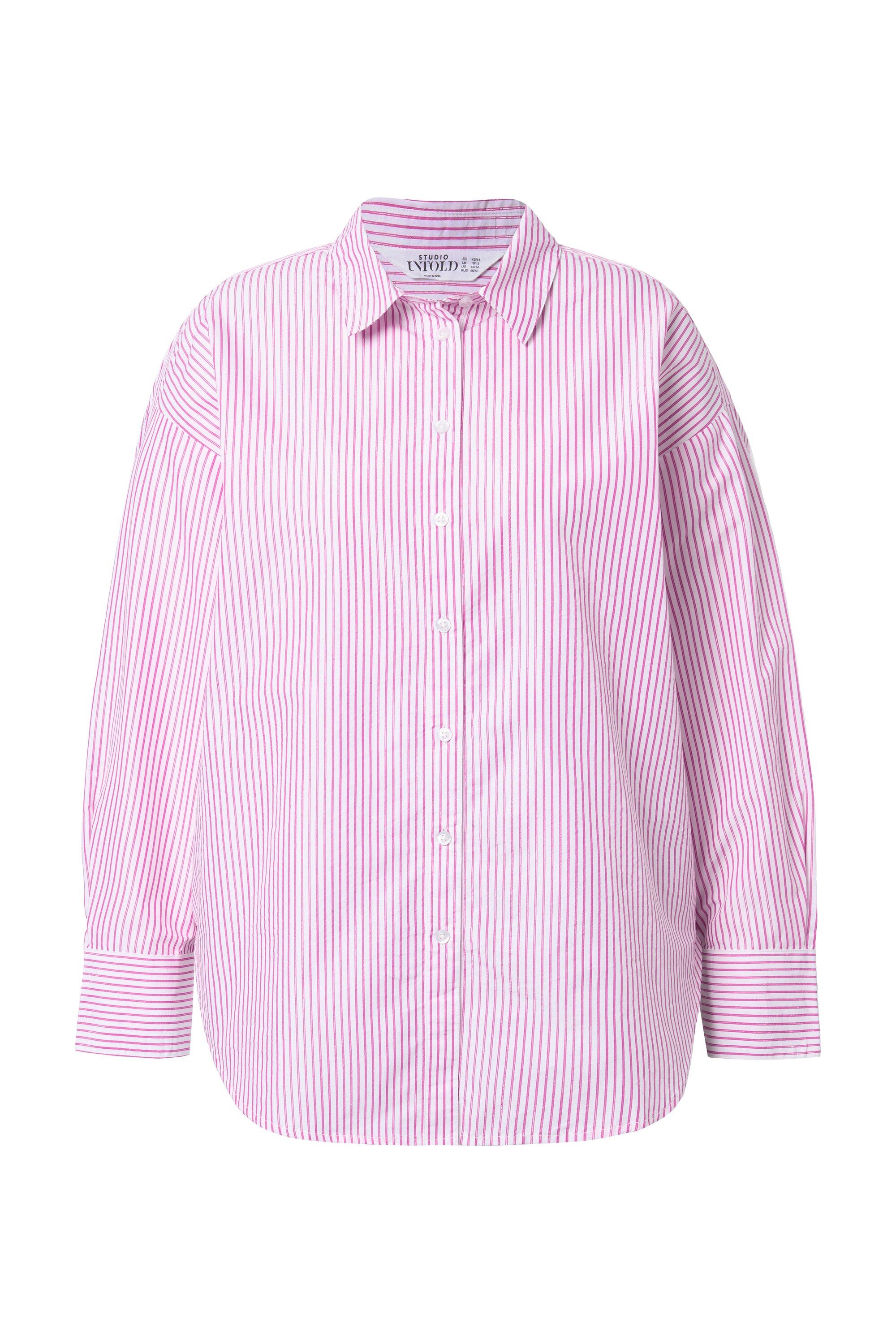 Studio Untold Hemdbluse Hemdbluse oversized Glitzerstreifen günstig online kaufen