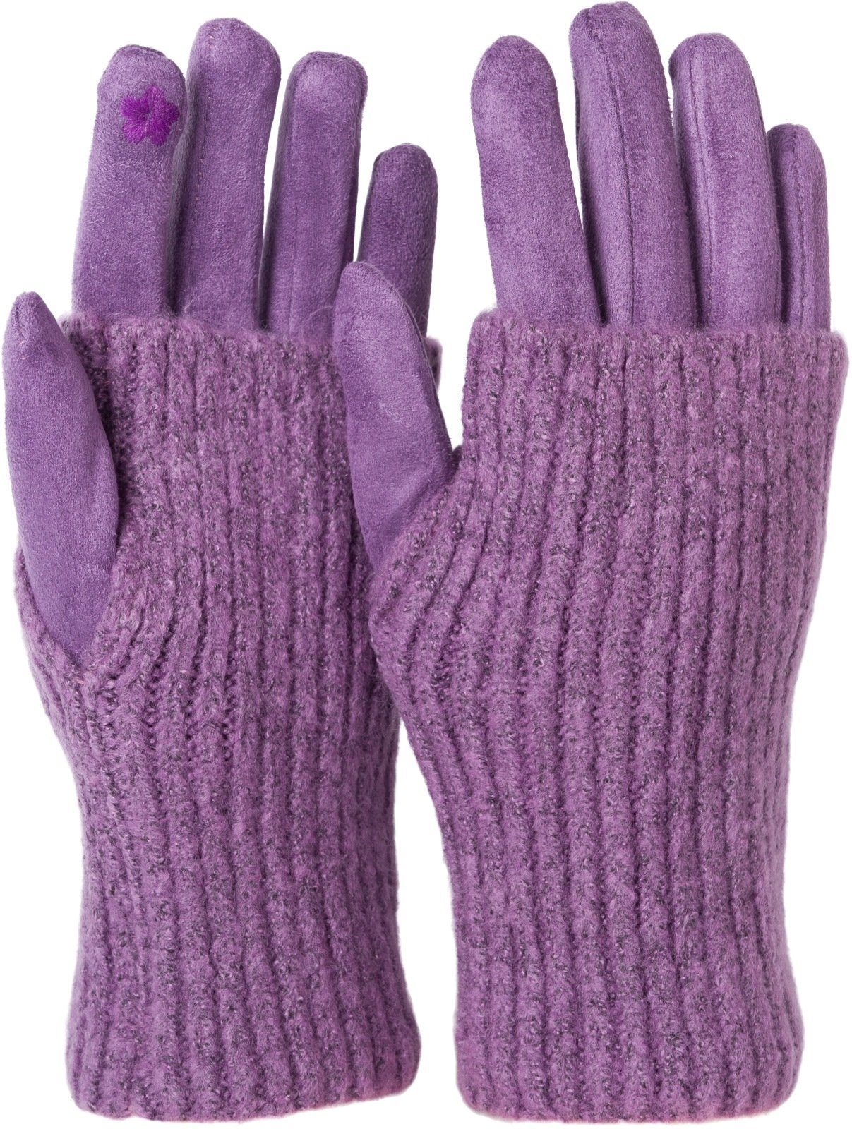 styleBREAKER Strickhandschuhe Touchscreen Stoff Handschuhe mit abnehmbarer günstig online kaufen