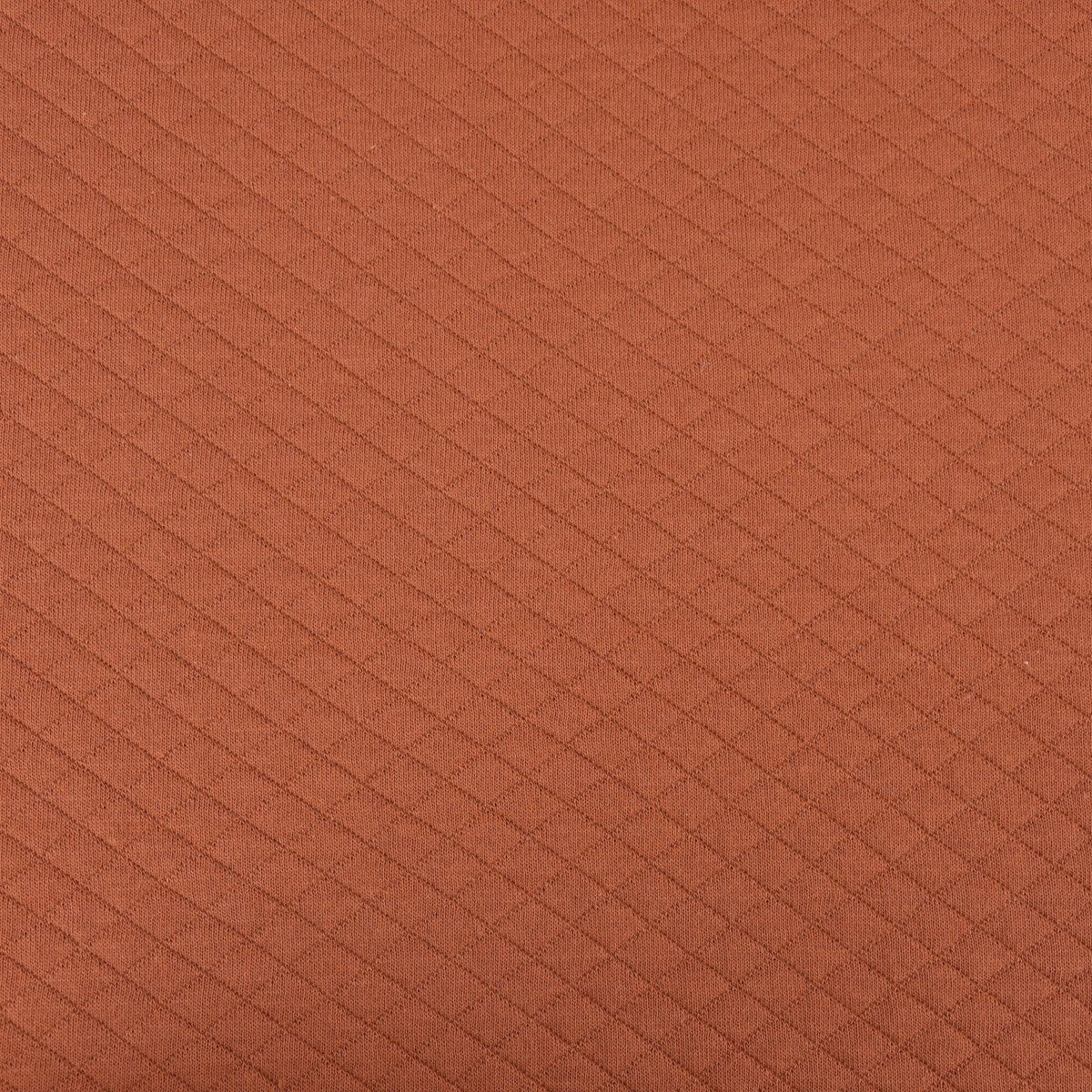 Thumbnail - SCHÖNER LEBEN. Stoff Sweatstoff Steppstoff Steppsweat einfarbig rost 1,5m Breite