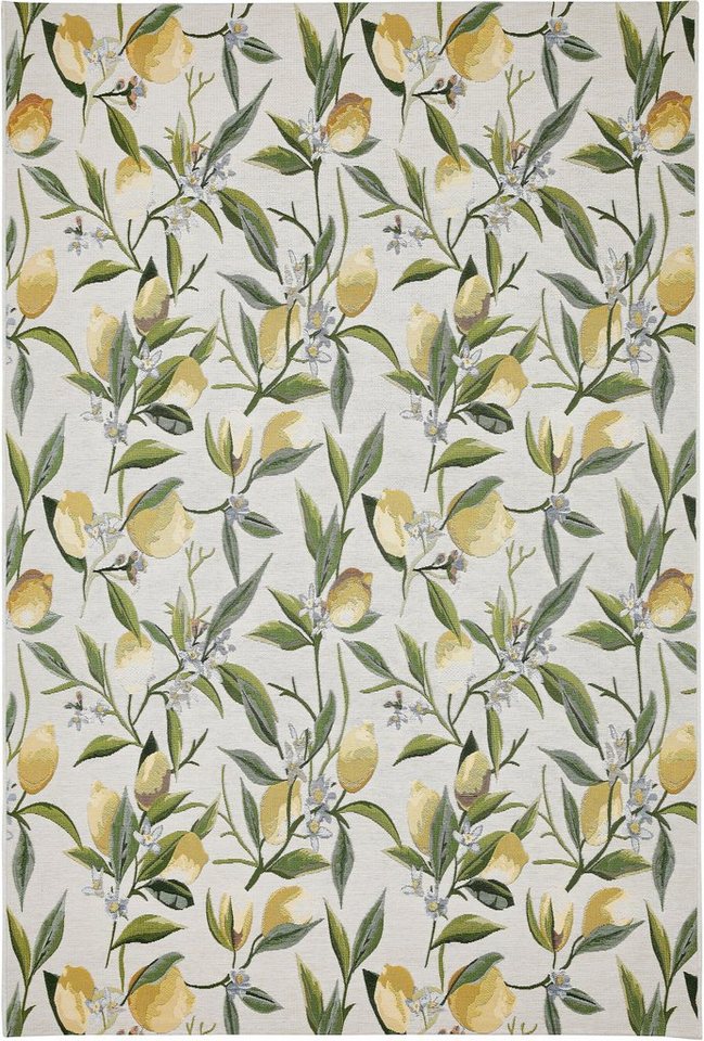 Teppich Lemon, Barbara Becker, rechteckig, Höhe: 5 mm, Flachgewebe,  modernes Design, Motiv Zitronen, In- und Outdoor geeignet