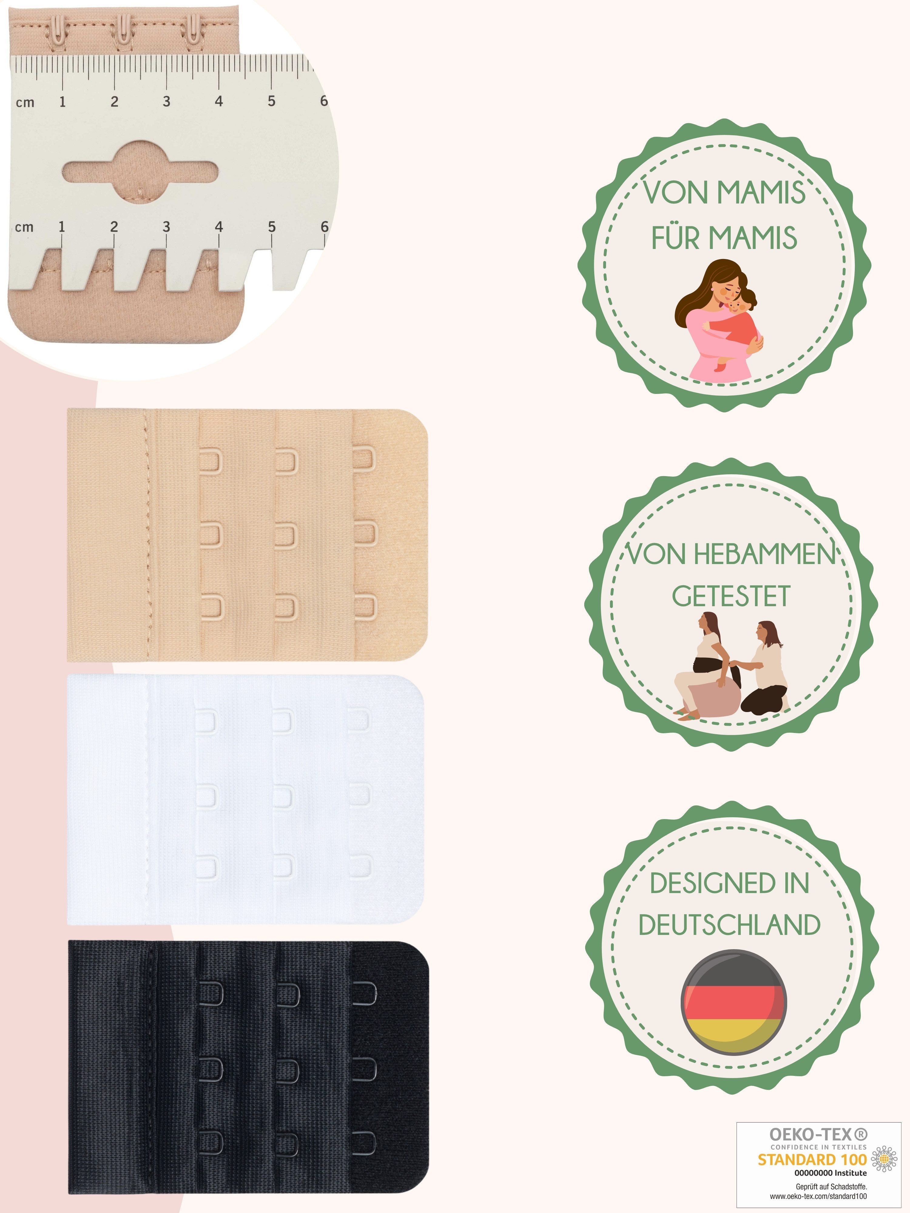 Herzmutter BH-Verlängerung 3er Haken - BH-Erweiterung - Mehrerpack (3 St)