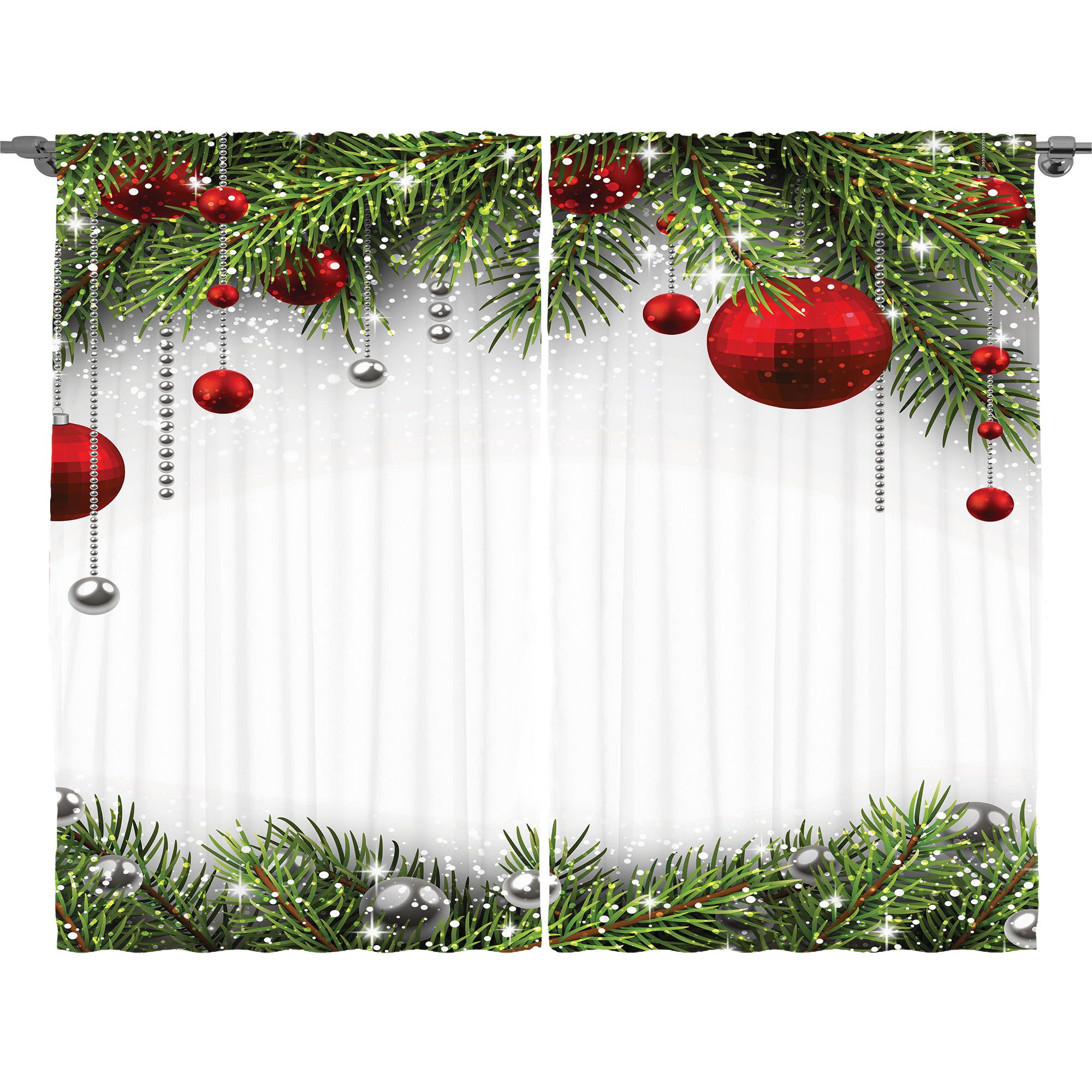 Gardine Schlafzimmer Kräuselband Vorhang mit Schlaufen und Haken