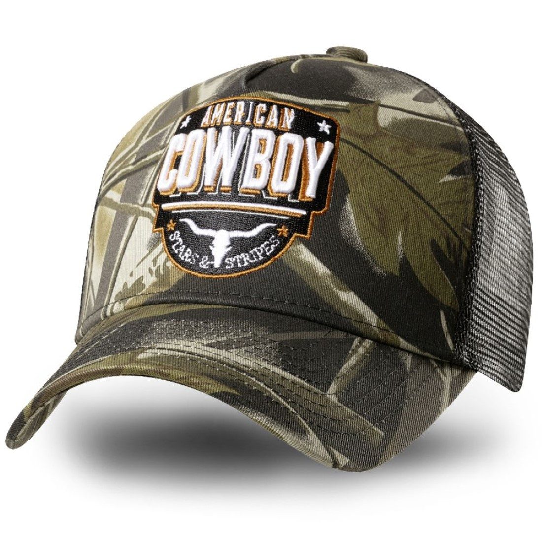 Stars & Stripes Snapback Cap American Cowboy Mesh Western Basecap Snapback