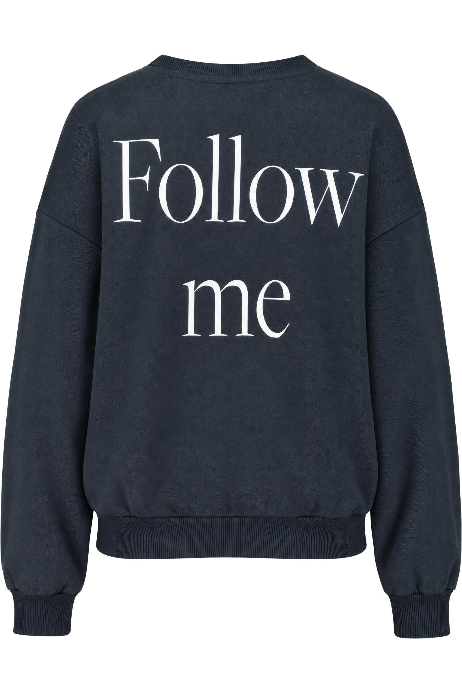 Alife & Kickin Sweatshirt Rückenprint Follow me, Rundhals, Rippbündchen, leicht weiter Schnitt