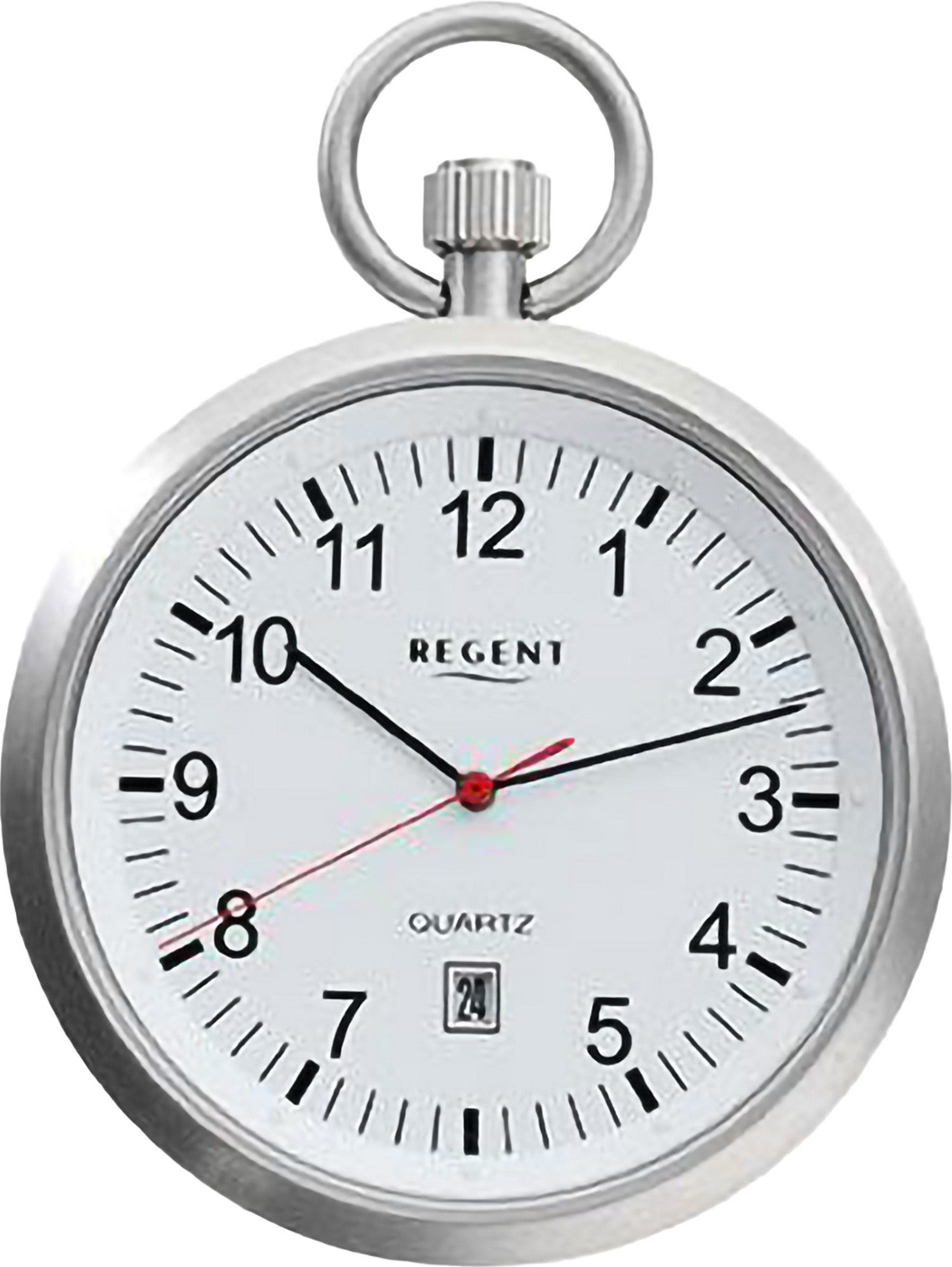 Taschenuhr Regent Gehäuse, Taschenuhr extra Analog Regent rund, Herren 43mm), Herren (ca. Taschenuhr (Analoguhr), Edelstahl, groß Elegant