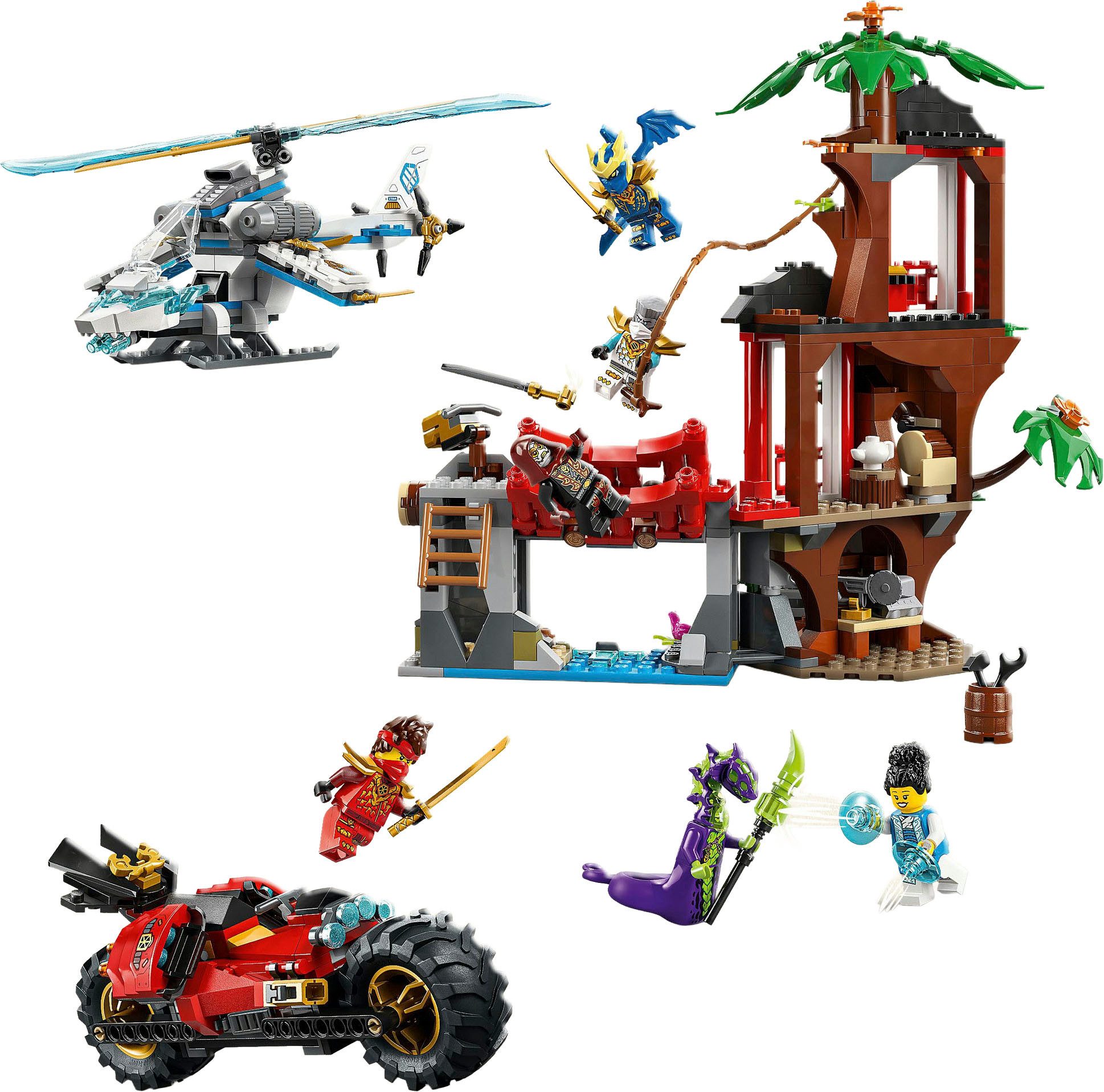 LEGO® Showdown am Baumhaus mit dem Ninja-Bike (71857), LEGO Ninjago Konstruktionsspielsteine, (642 St) – Bild 4 von 5