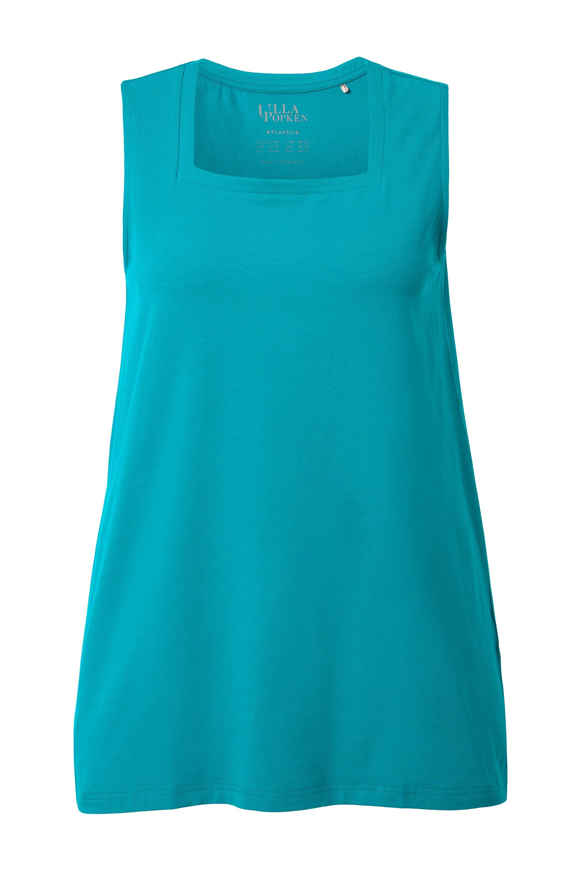 Ulla Popken Longshirt Longtop Classic Fit Carré-Ausschnitt ärmellos günstig online kaufen