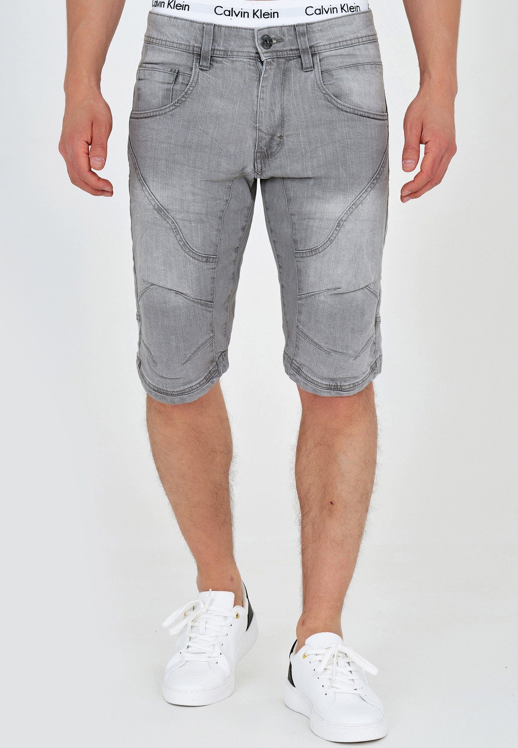 Indicode Jeansshorts Herren Leon Jeans Shorts Herrenshorts Denimshorts mit günstig online kaufen