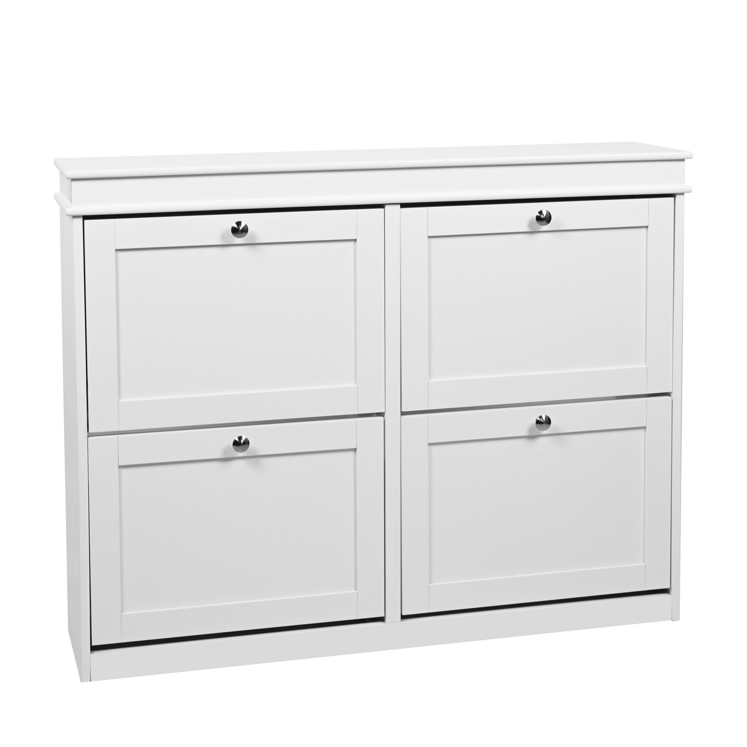 hjh LIVING Schuhschrank Estha 40 Kommode H/B/T: 82.0 x 104.0 x 24.0 cm Schuhschrank mit 4 Klappen, Schuhkipper schmal, 24cm tief, Diele Flur