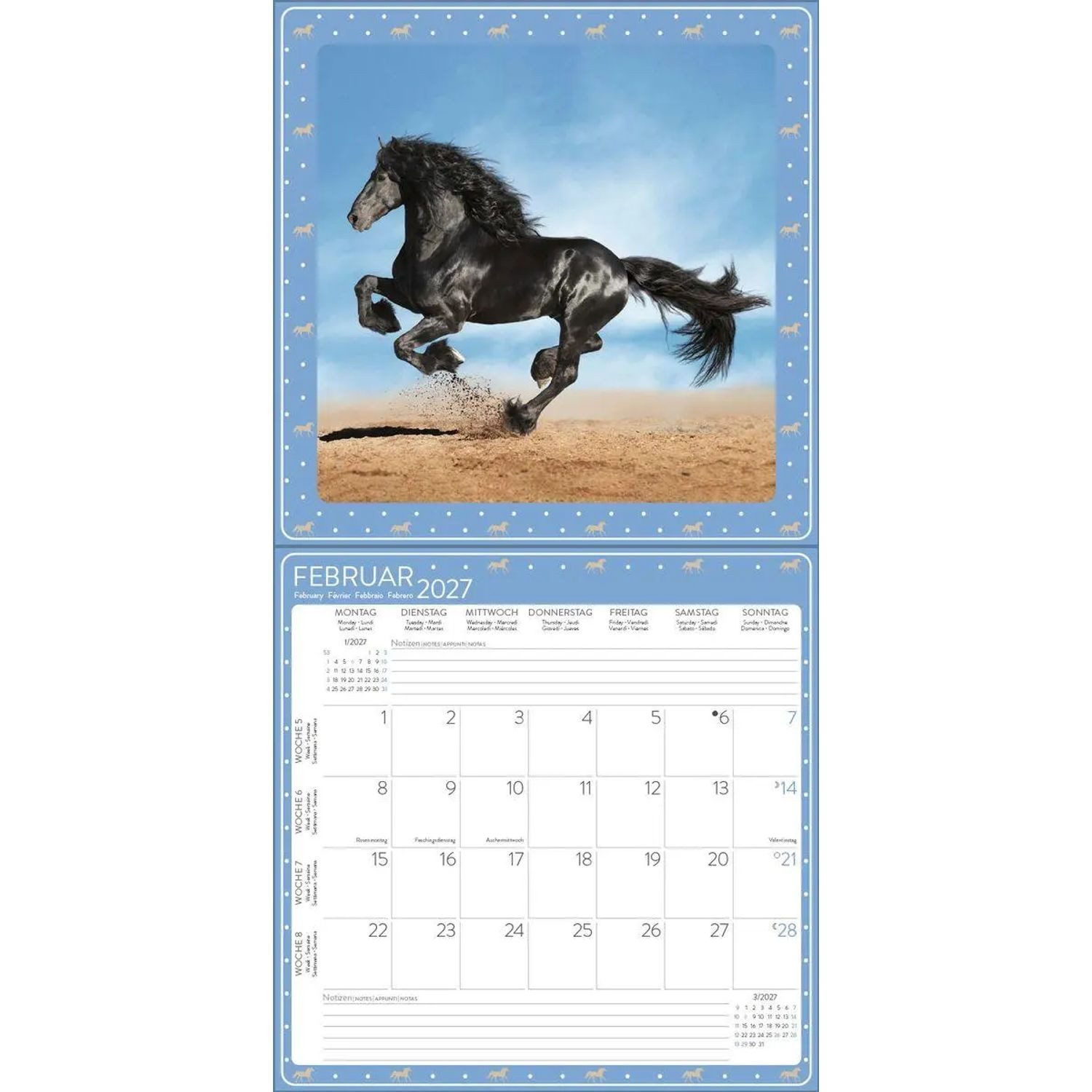 Korsch Verlag Wandkalender Pferdekalender 2027