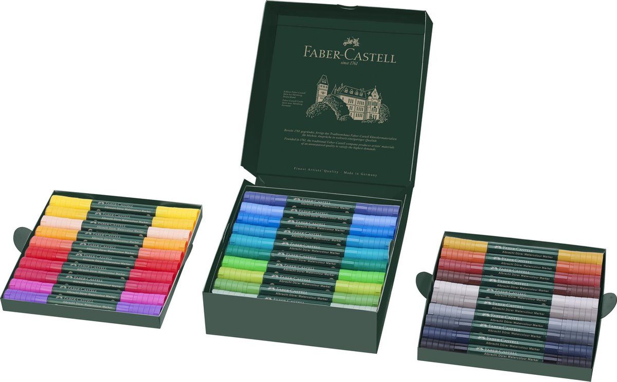 Faber-Castell Marker Aquarel Marker Albrecht Dürer - 30 Stück - 2 Spitzen - FC-160330, (Set, 30-tlg), EN 71 zertifiziert