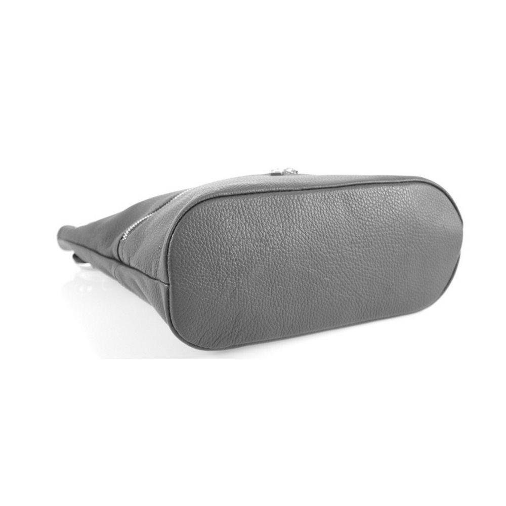 ITALYSHOP24 Schultertasche Made in Italy Damen Leder Tasche CrossOver, als Handtasche, Umhängetasche, Shopper tragbar