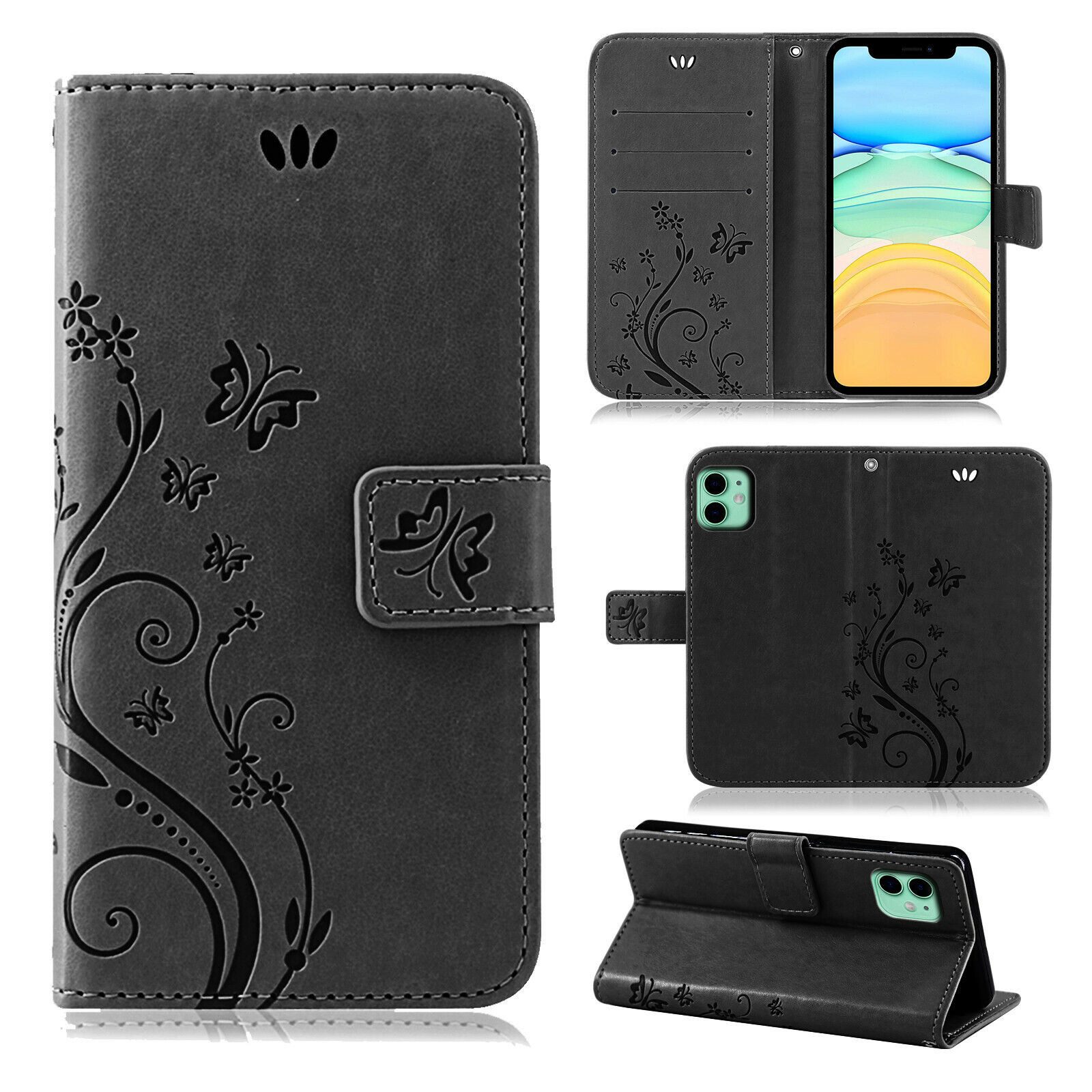 betterfon Handyhülle Handytasche für Apple iPhone Klapphülle Klapphülle, Bookstyle-Hülle: Magnetverschluss 3 Kartenfächer & Standfunktion