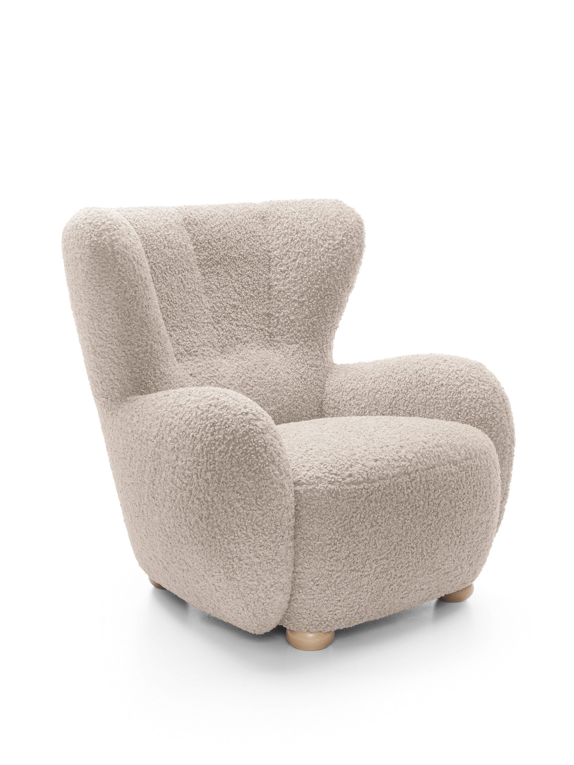 Goldstoff Sessel HUGSY Relaxsessel Boucle mit hoher Rückenlehne – Skandi & günstig online kaufen