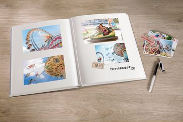 Walther Design Fotoalbum Fun Selbstklebealbum, buchgebundenes Selbstklebealbum, quadratischer Bildausschnitt