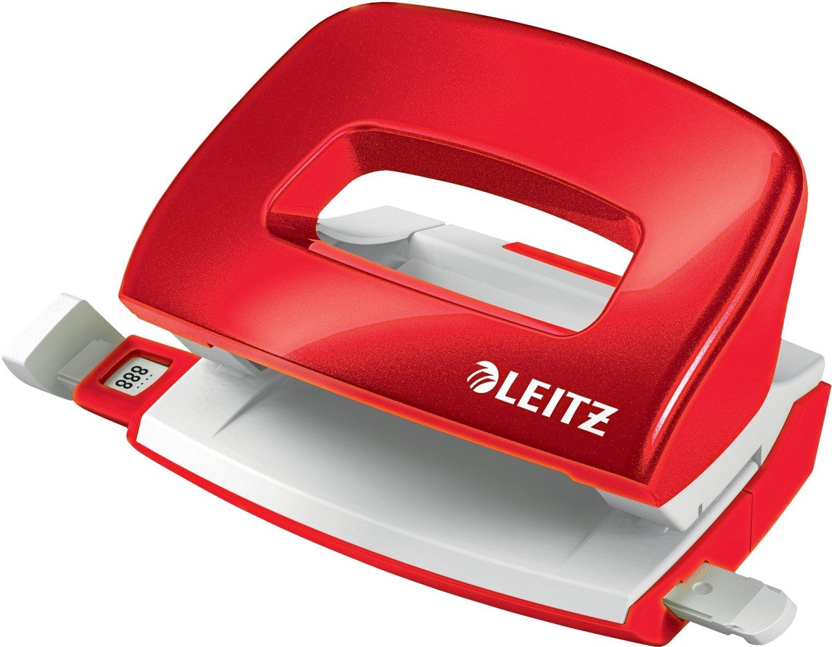 LEITZ Locher Locher Mini Nexxt Wow Metall 10 Blatt rot