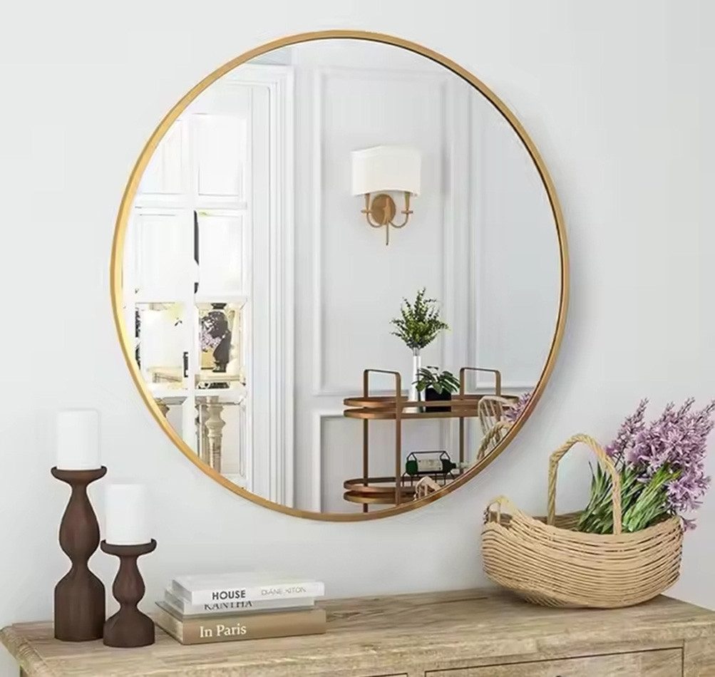 BOURGH Wandspiegel CLARITE Runder Wandspiegel Ø90cm - Spiegel / Dekospiegel günstig online kaufen