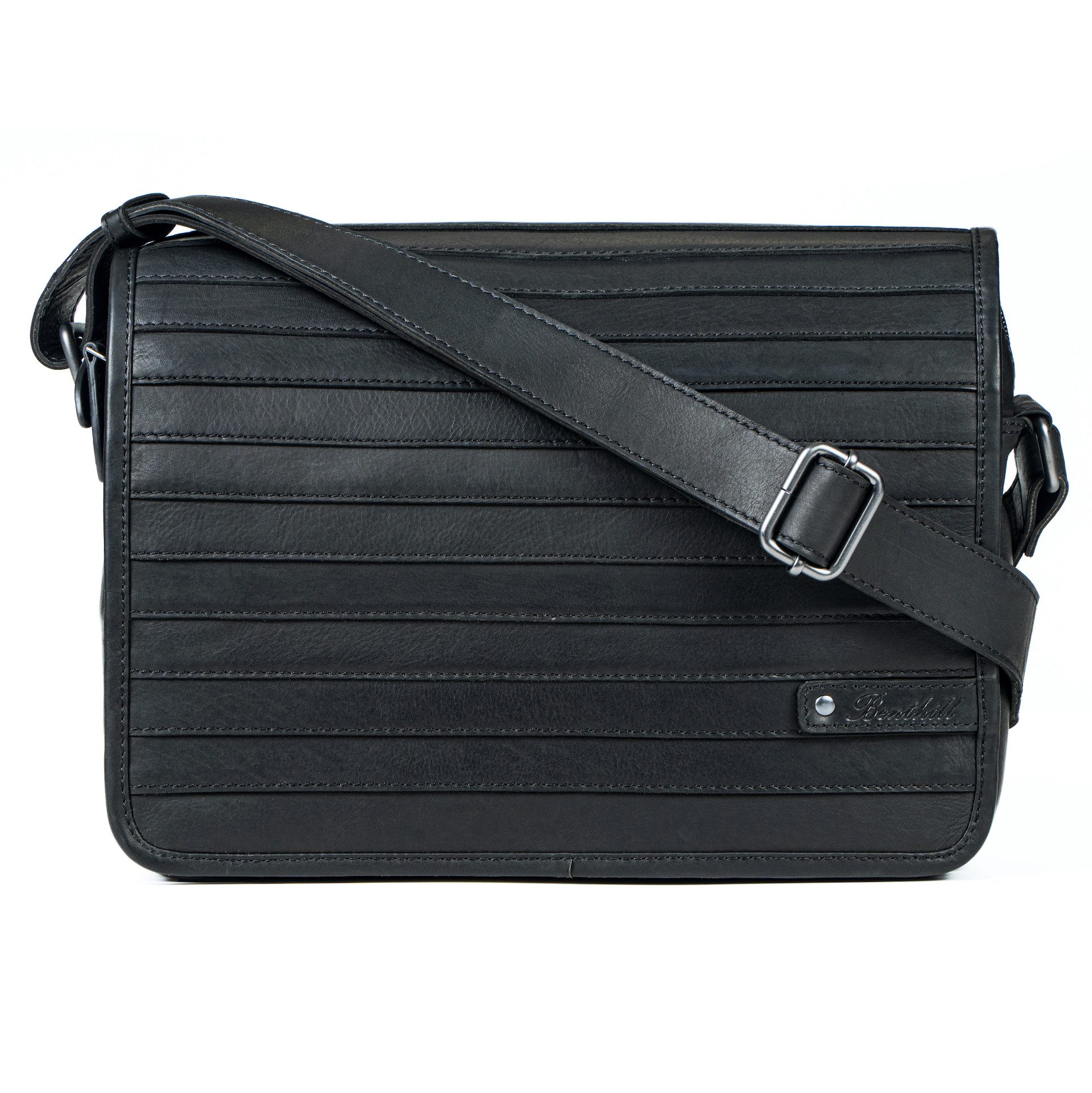 Benthill Messenger Bag Herren Umhängetasche Echt Leder Messenger Vintage Schultertasche, Reißverschlussfach