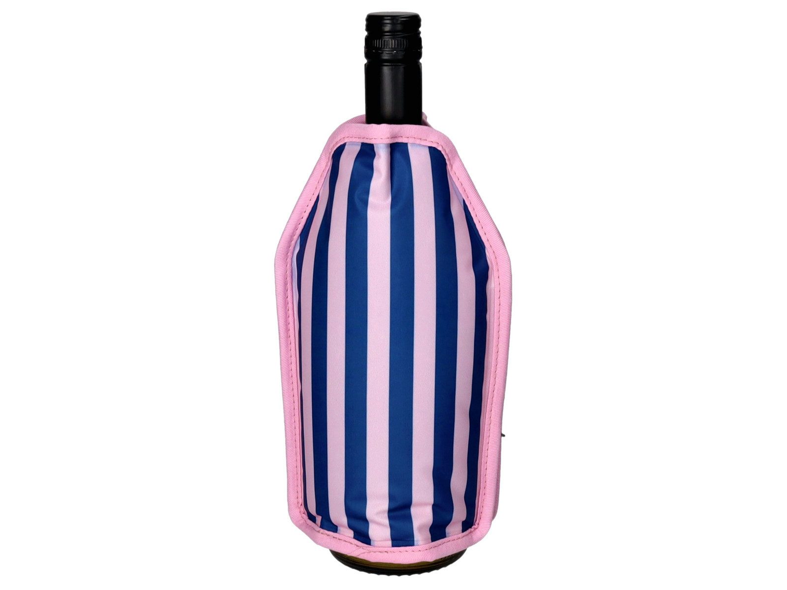 Giftcompany Weinkühler Froid Kühlmanschette Streifen blau/rosa 23,5cm