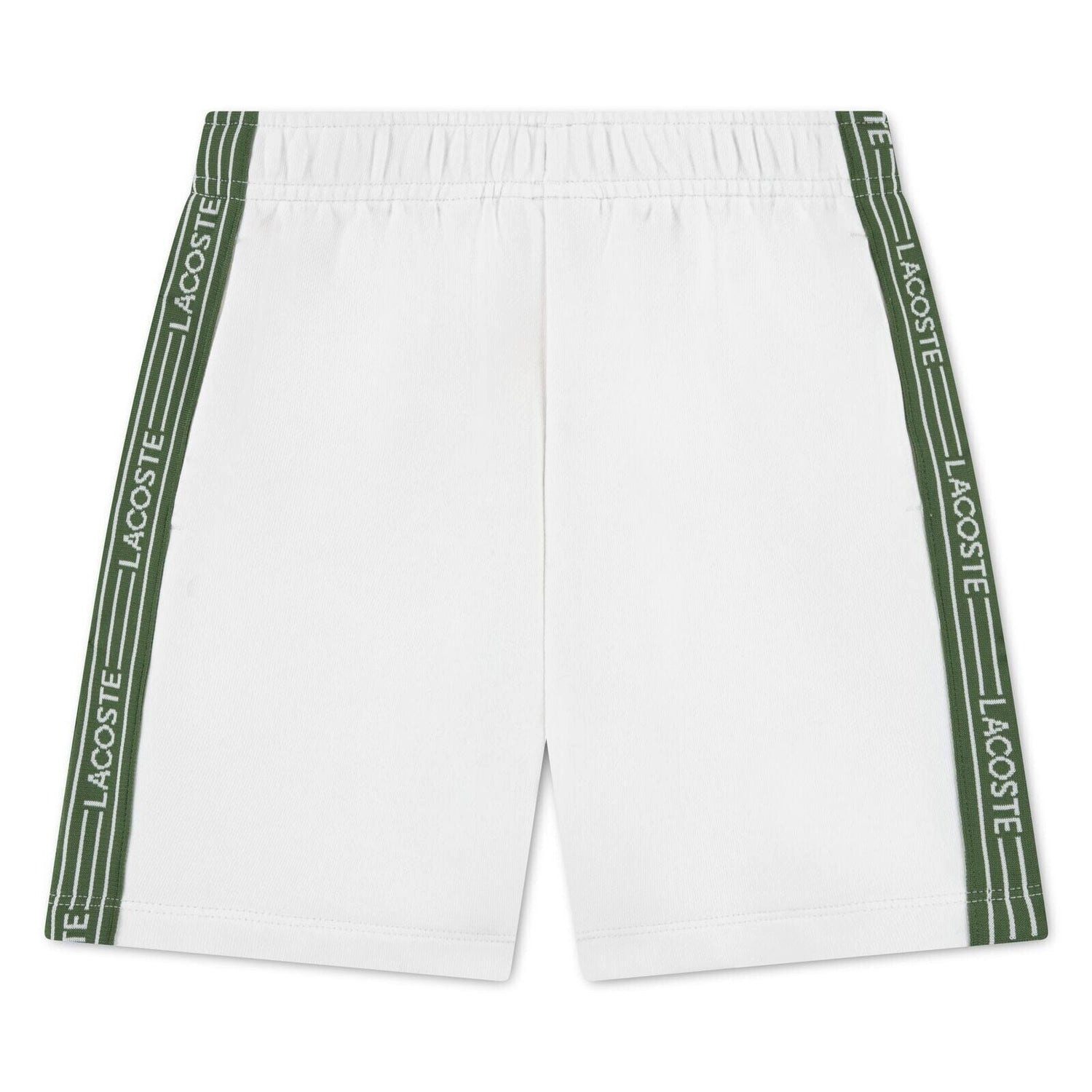 Lacoste Shorts Lacoste Kinder Shorts mit Logo-Seitenstreifen in Weiß