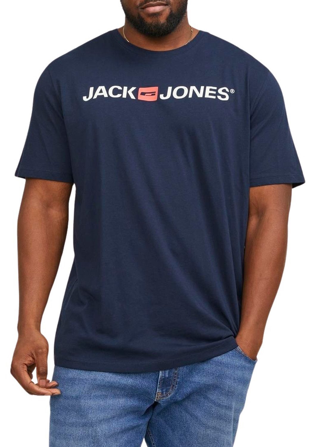 Jack & Jones Plus Print-Shirt Big Size Übergrößen T-Shirt