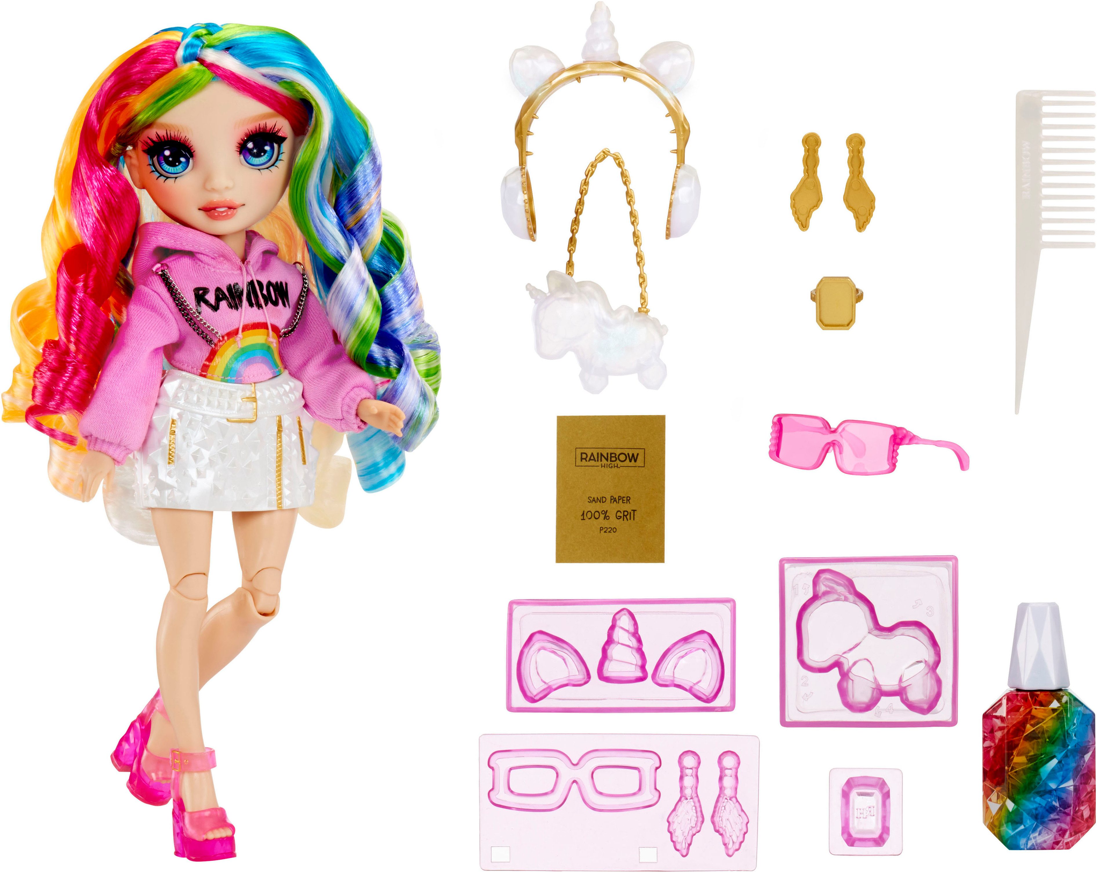 Rainbow High Anziehpuppe Creative Crystals Fashion Doll- Amaya