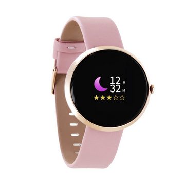 X-Watch SIONA COLOR FIT elegante Damenuhr mit Blutdruck- & Herzfrequenzmesser Smartwatch (3,7 cm/1 Zoll) Fitness Tracker, Fitness Tracker, Herzfrequenz, Blutdruck, Anrufanzeige, Edelstahl