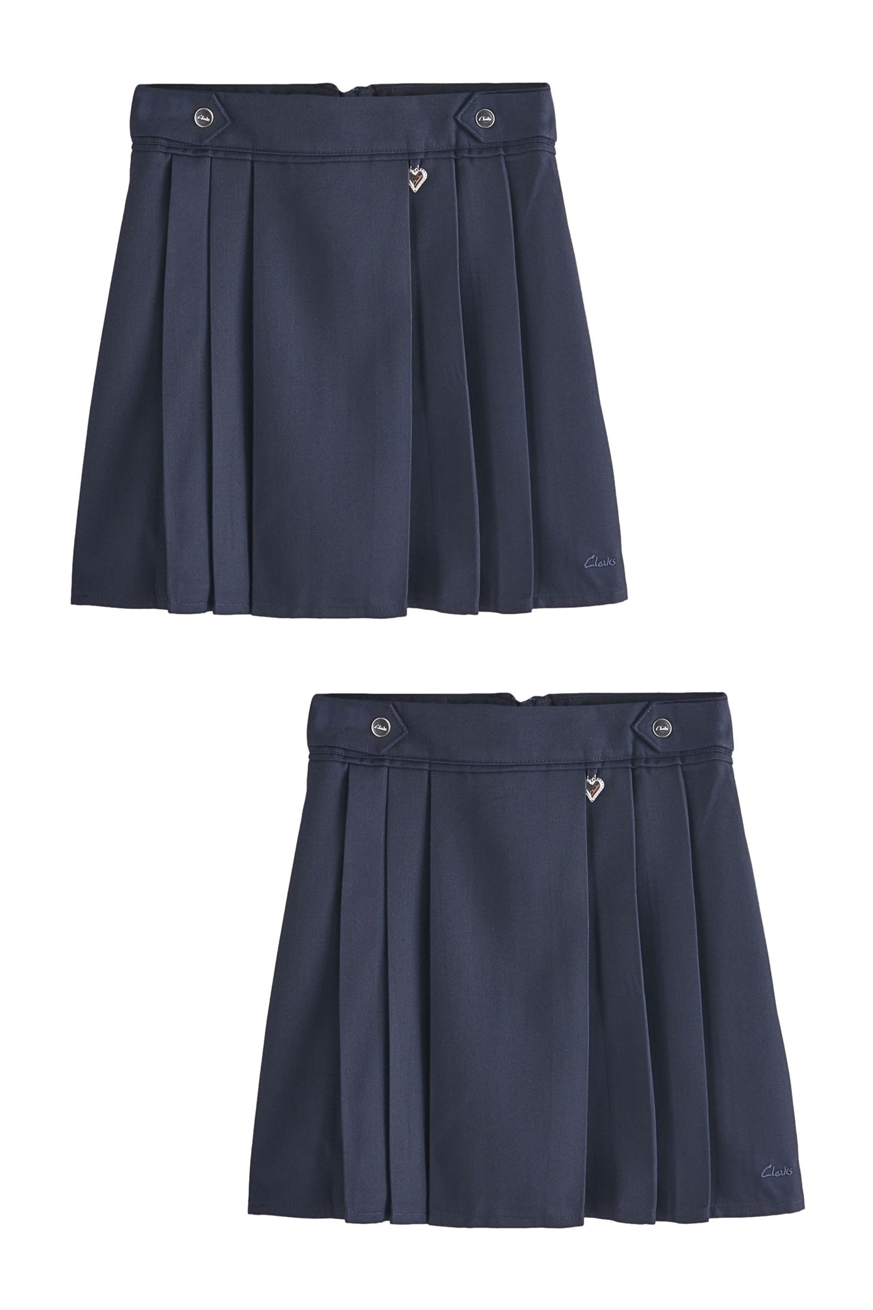Faltenrock Clarks Falten-Schulröcke, 2er-Pack