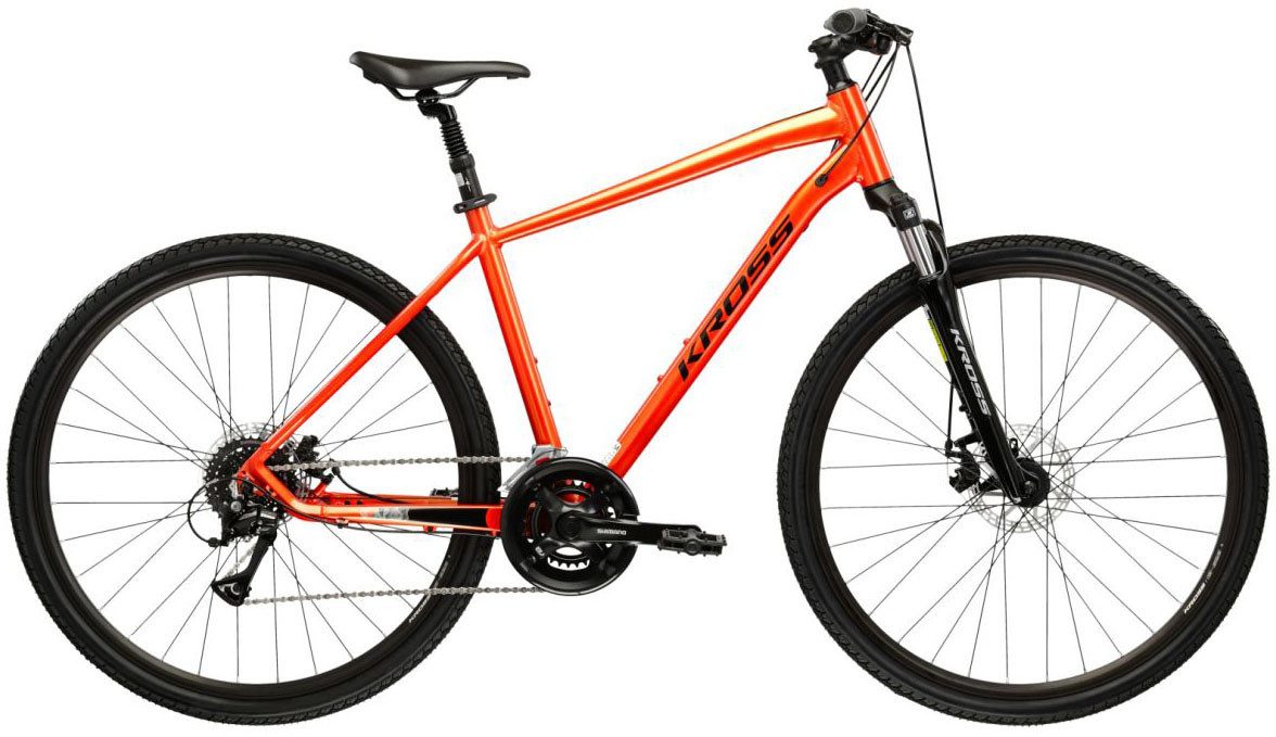 Kross Crossrad Crossrad Herren 28" Evado 3.0 orange 16 Gänge, 16 Gang Shimano ACERA M3020 Schaltwerk, Kettenschaltung