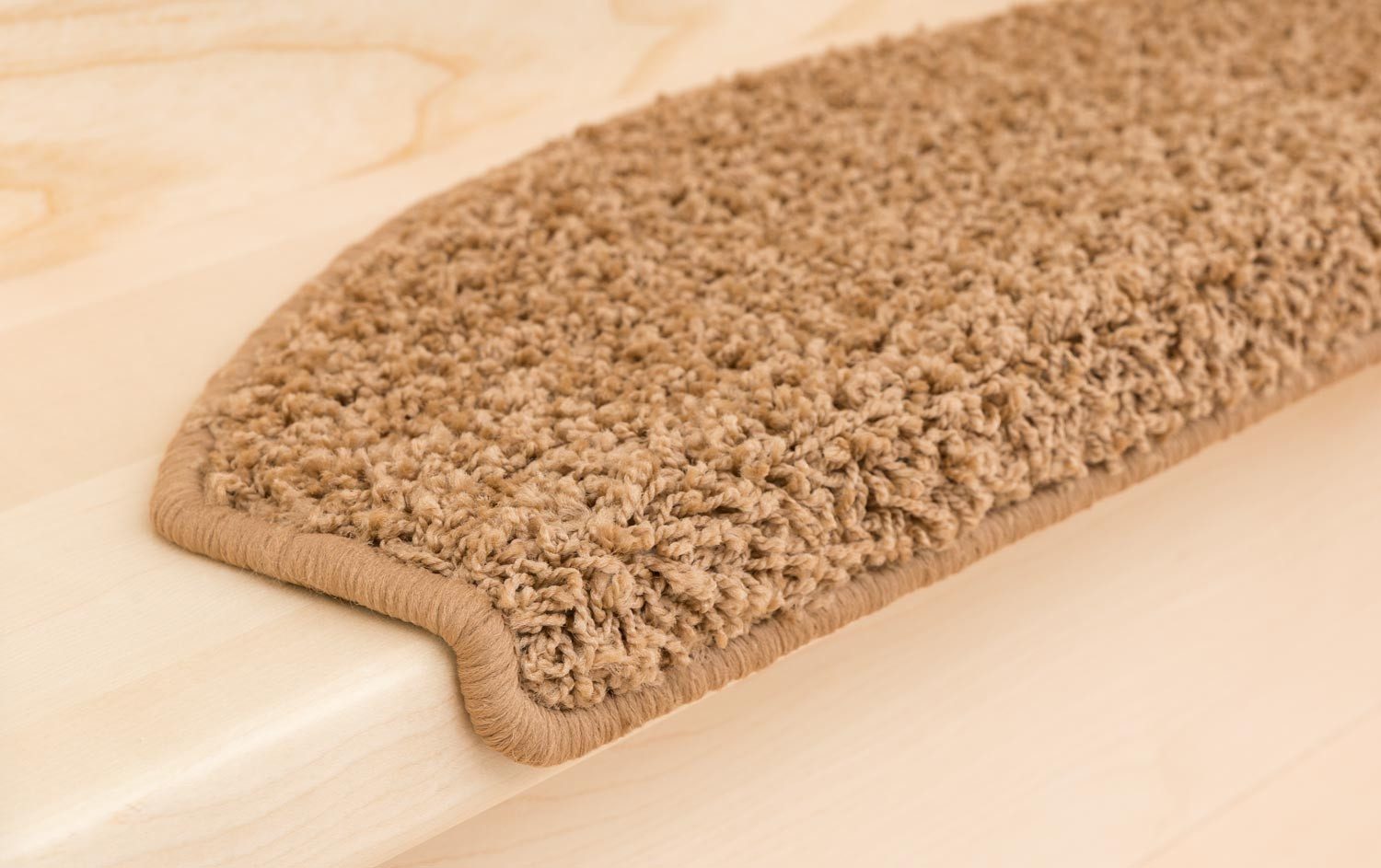 Metzker® Stufenmatte Stufenmatten Shaggy Venus Halbrund Einzeln und SparSet's, Halbrund, Höhe: 22 mm, 15 Stück im Set - Hellbraun – Bild 4 von 5