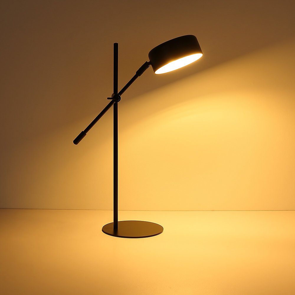 Leuchtmittel Beistell H schwarz nicht etc-shop inklusive, Lampe LED Schreib Gelenk Schreibtischlampe, Tisch Leuchte Lese verstellbar